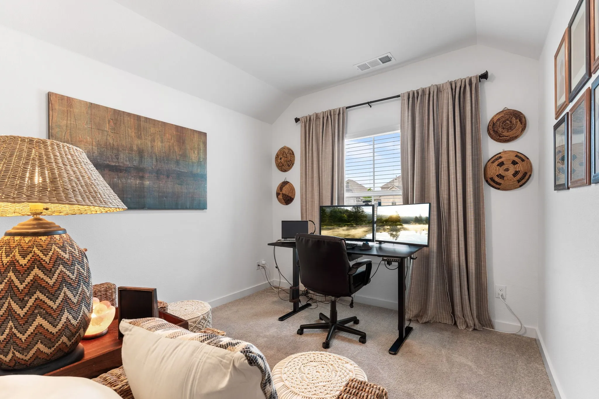 Bedroom currently used as an office space, has a walk in closet and offers plenty of flexibility.