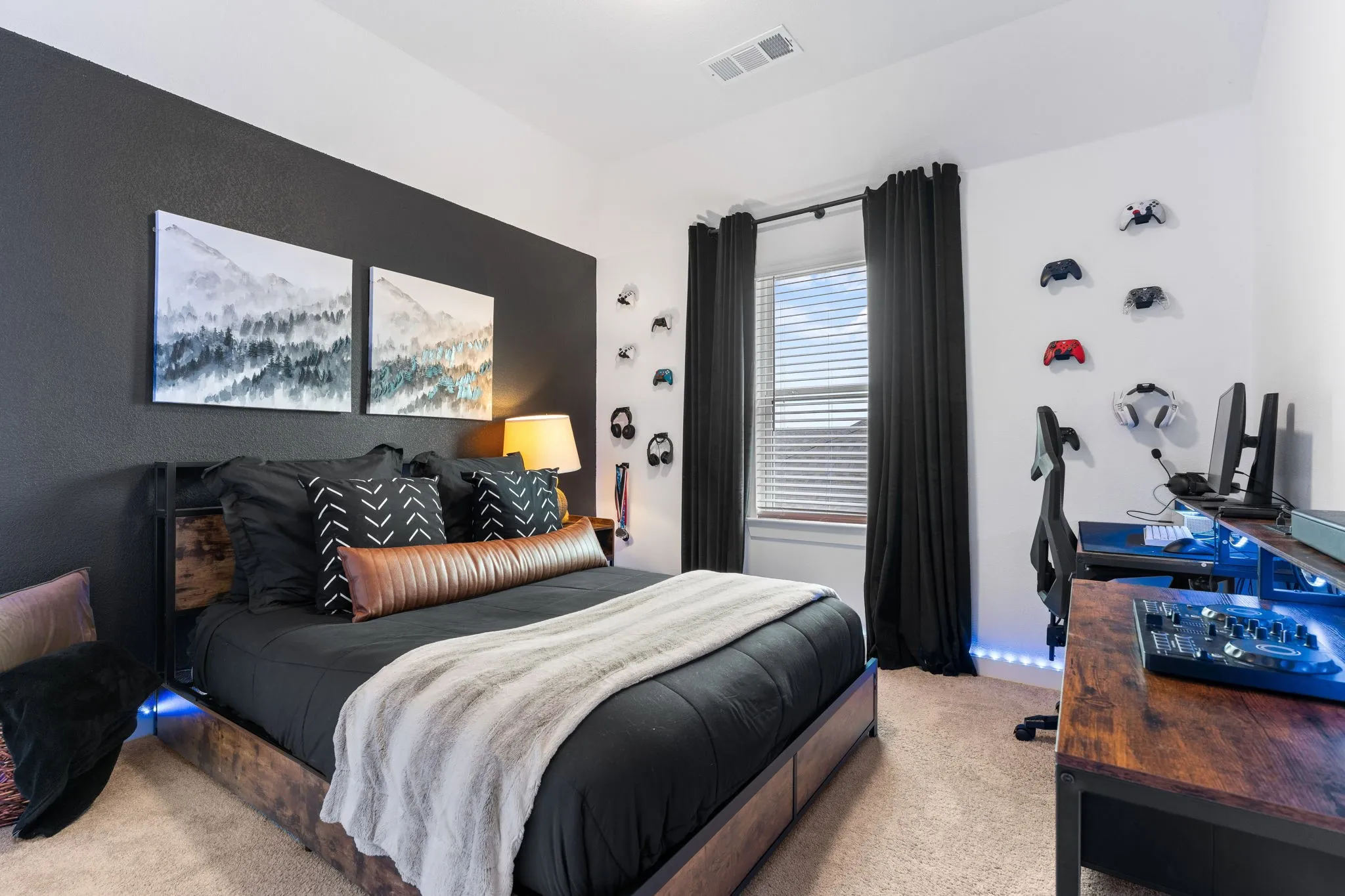 Secondary bedroom with walk in closet.