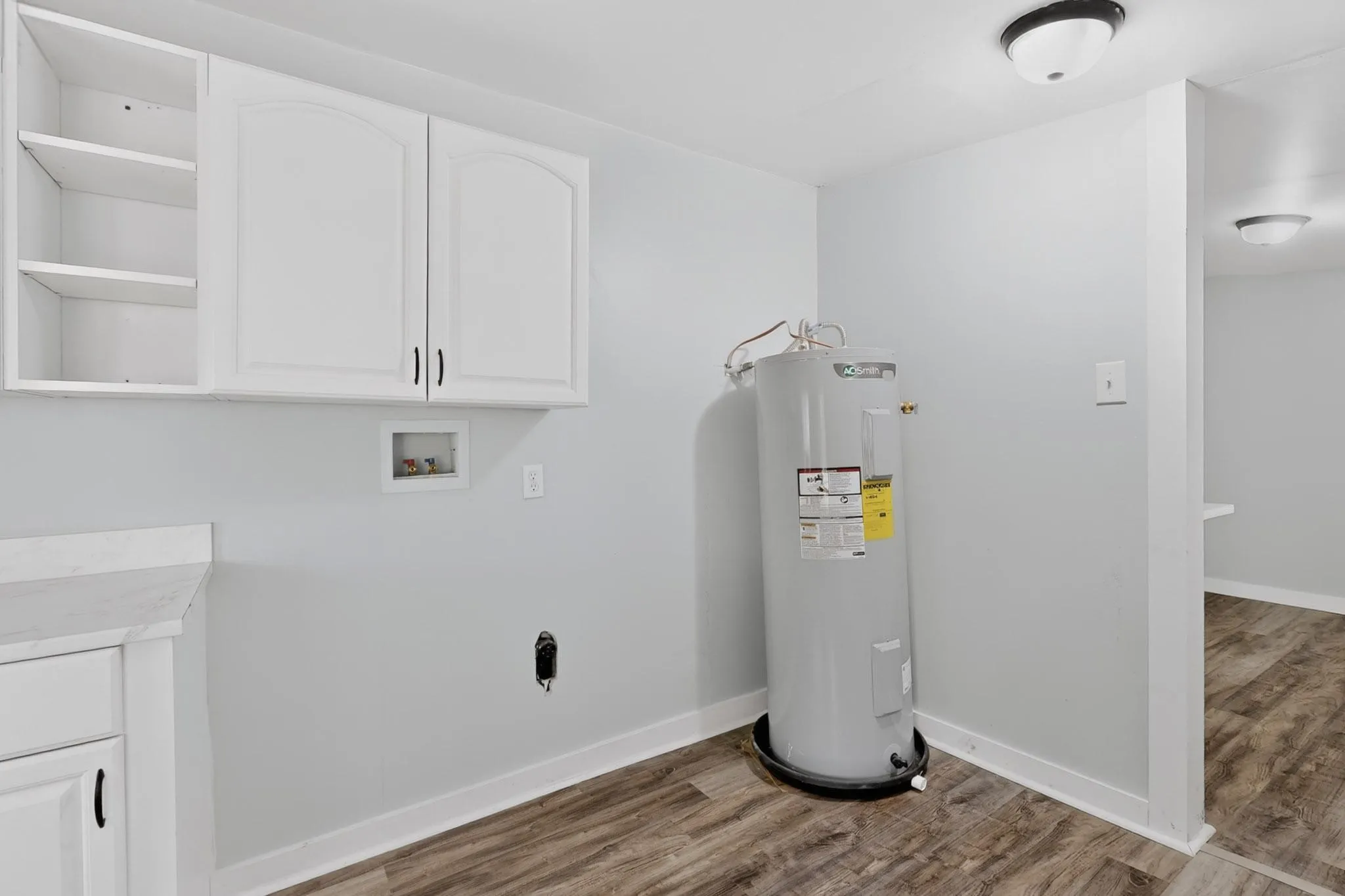 Here you can see the recently updated water heater
