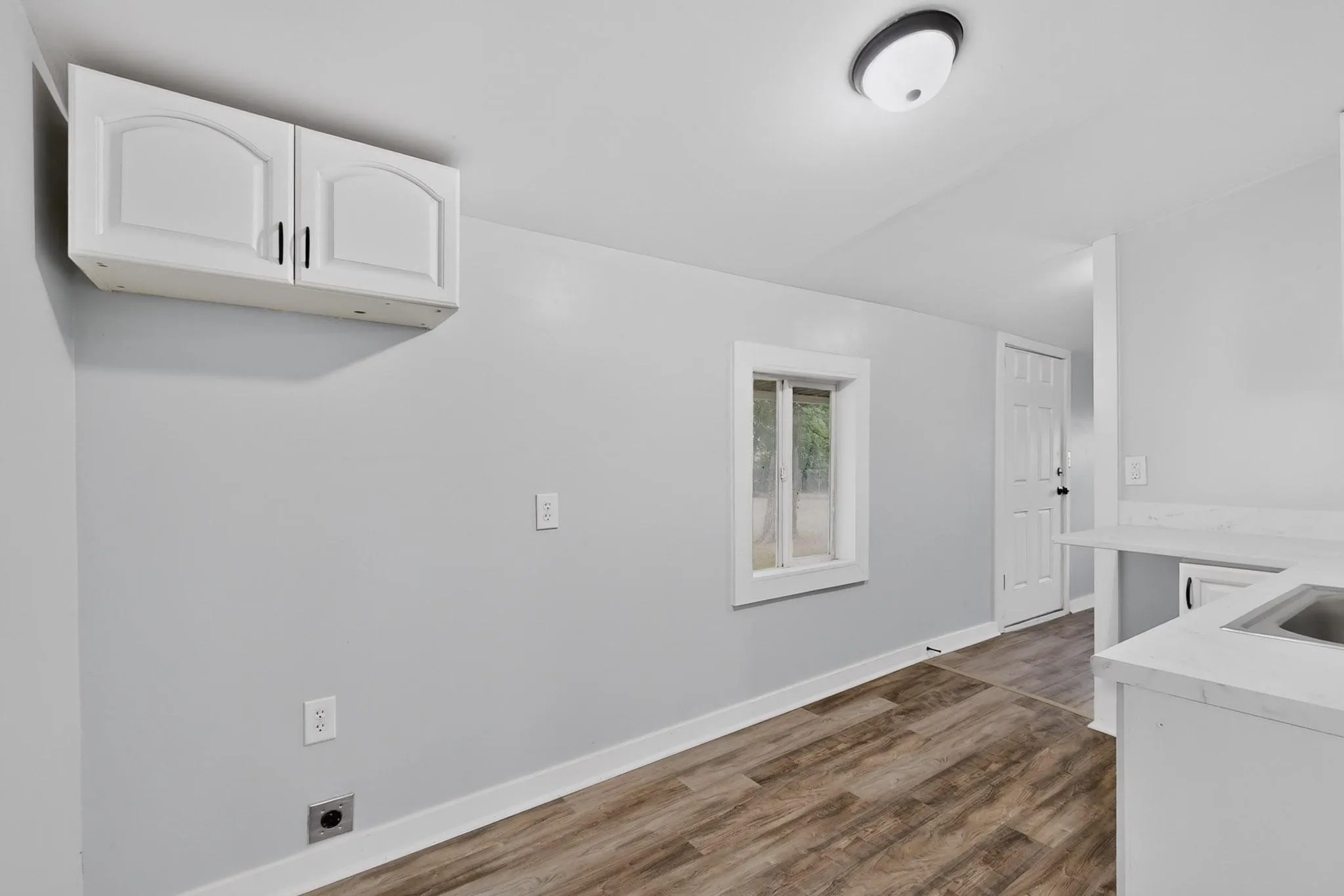 Kitchen area for the fridge.