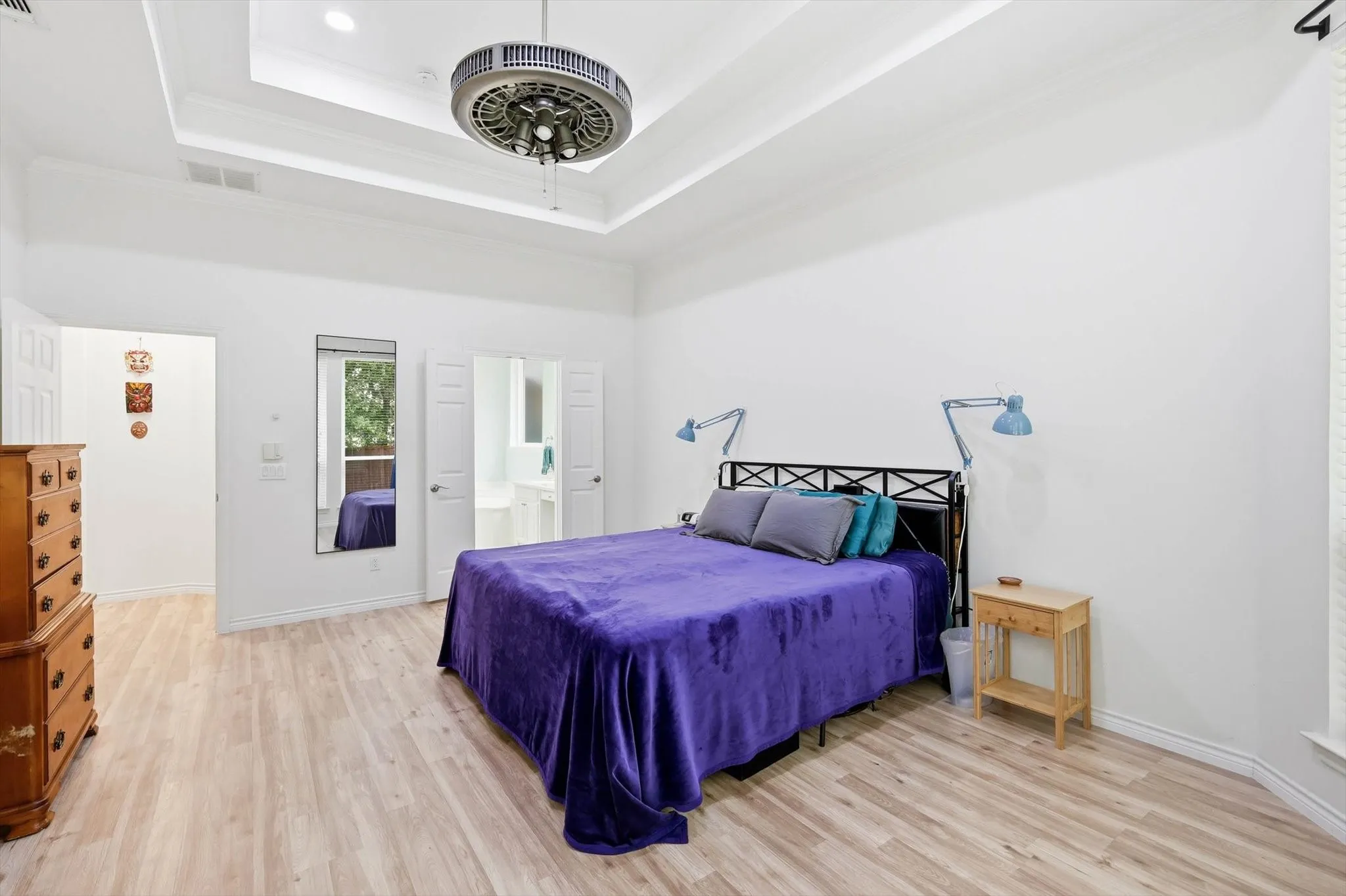 Spacious primary suite split from all other bedrooms