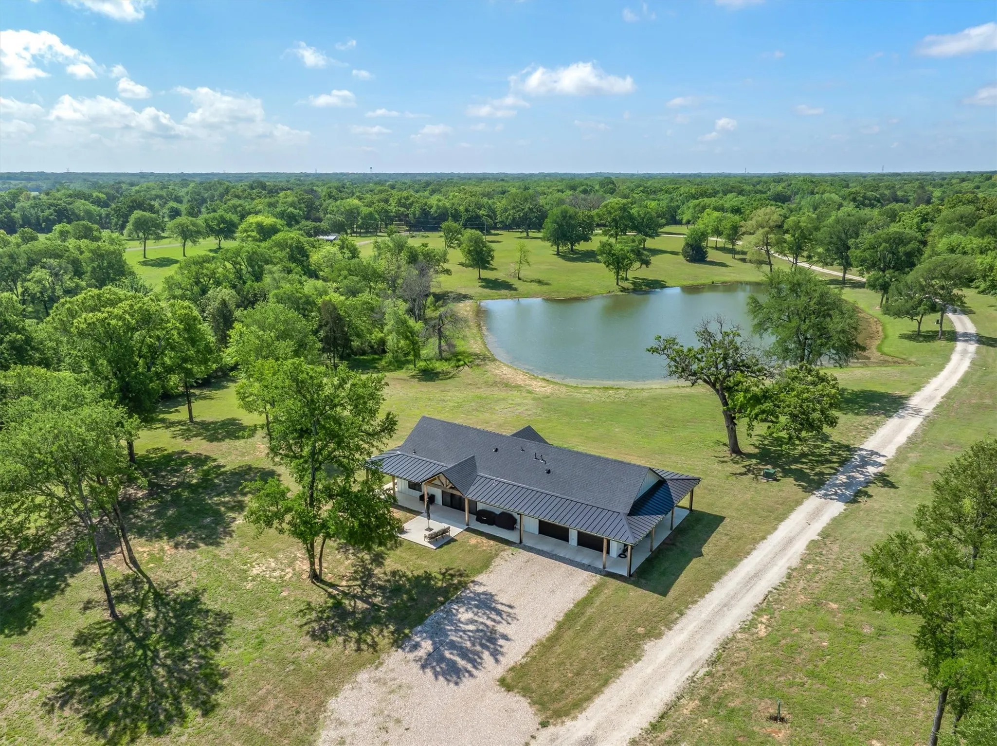 Aerial view of the guest house