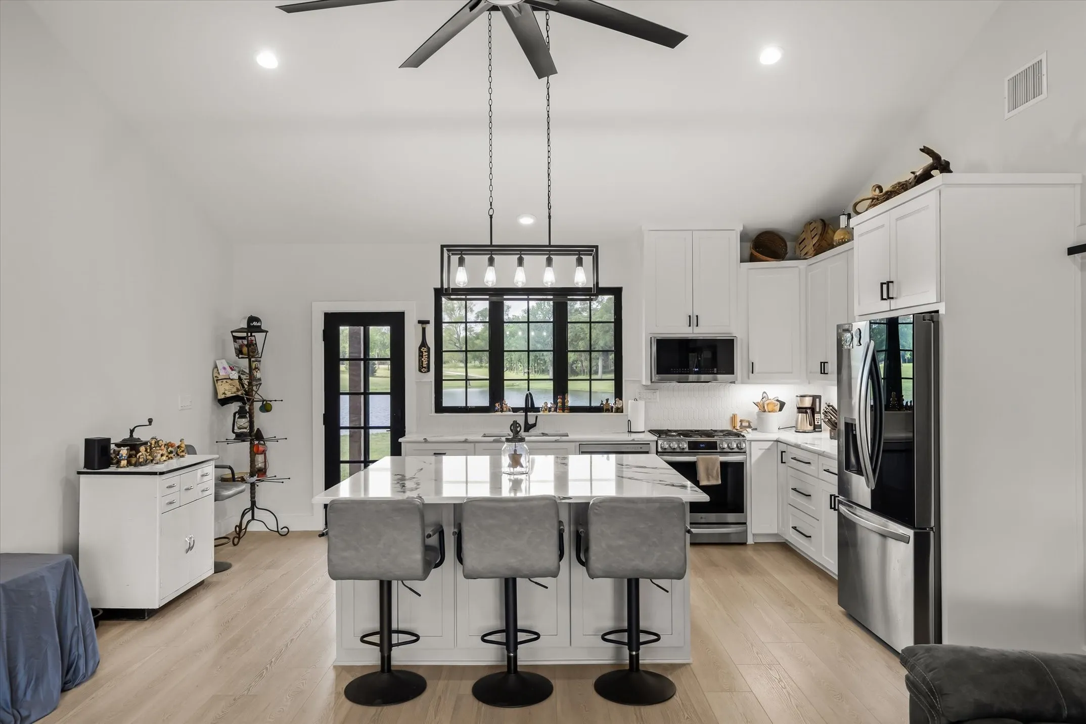 The guest home has a sweet cottage style