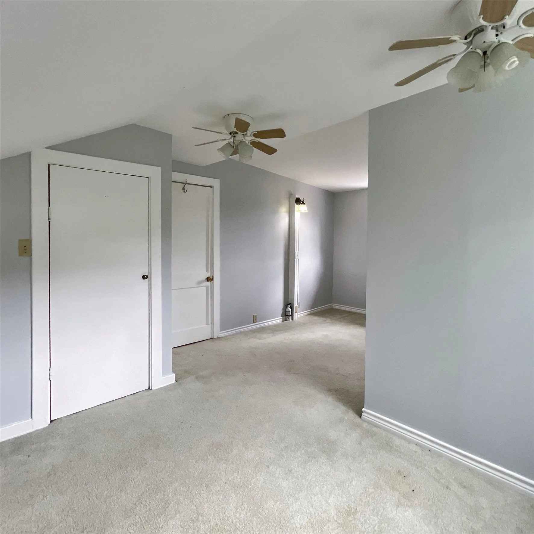 Located upstairs - bedroom/office space