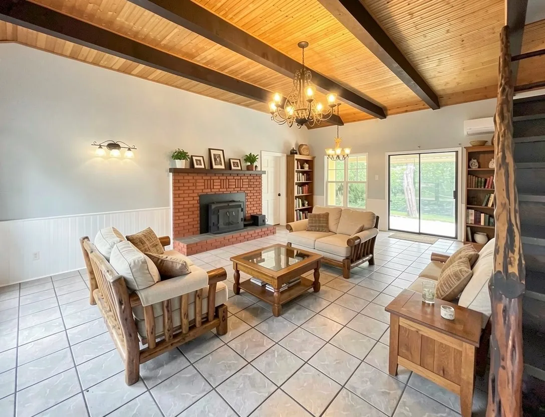 Virtually staged living room