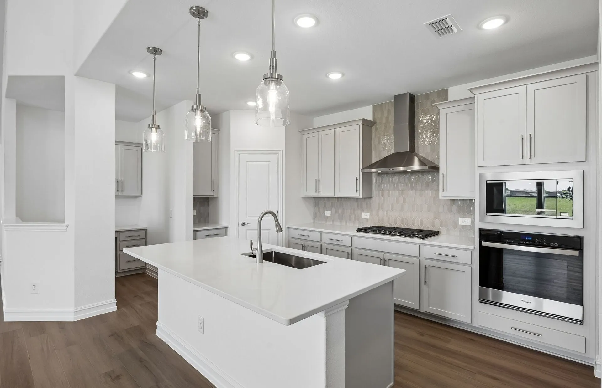 Abundant cabinet space in kitchen