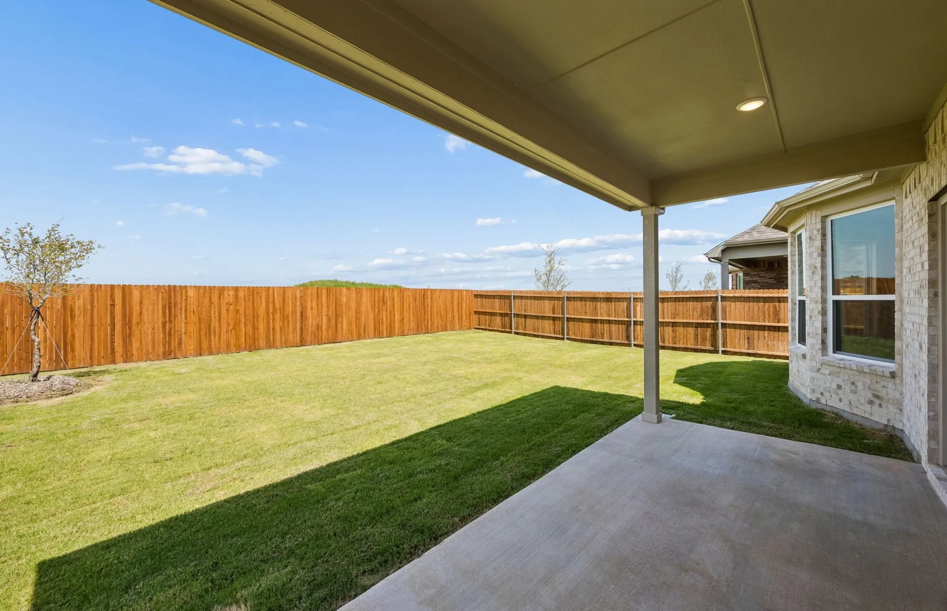 Built-in covered back patio