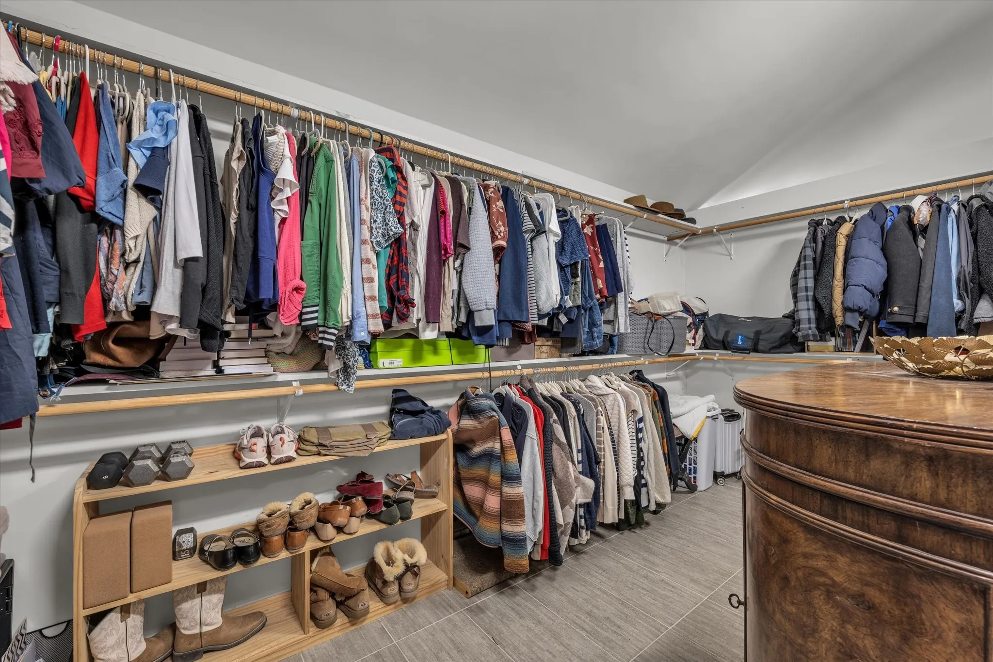 Spacious walk in closet