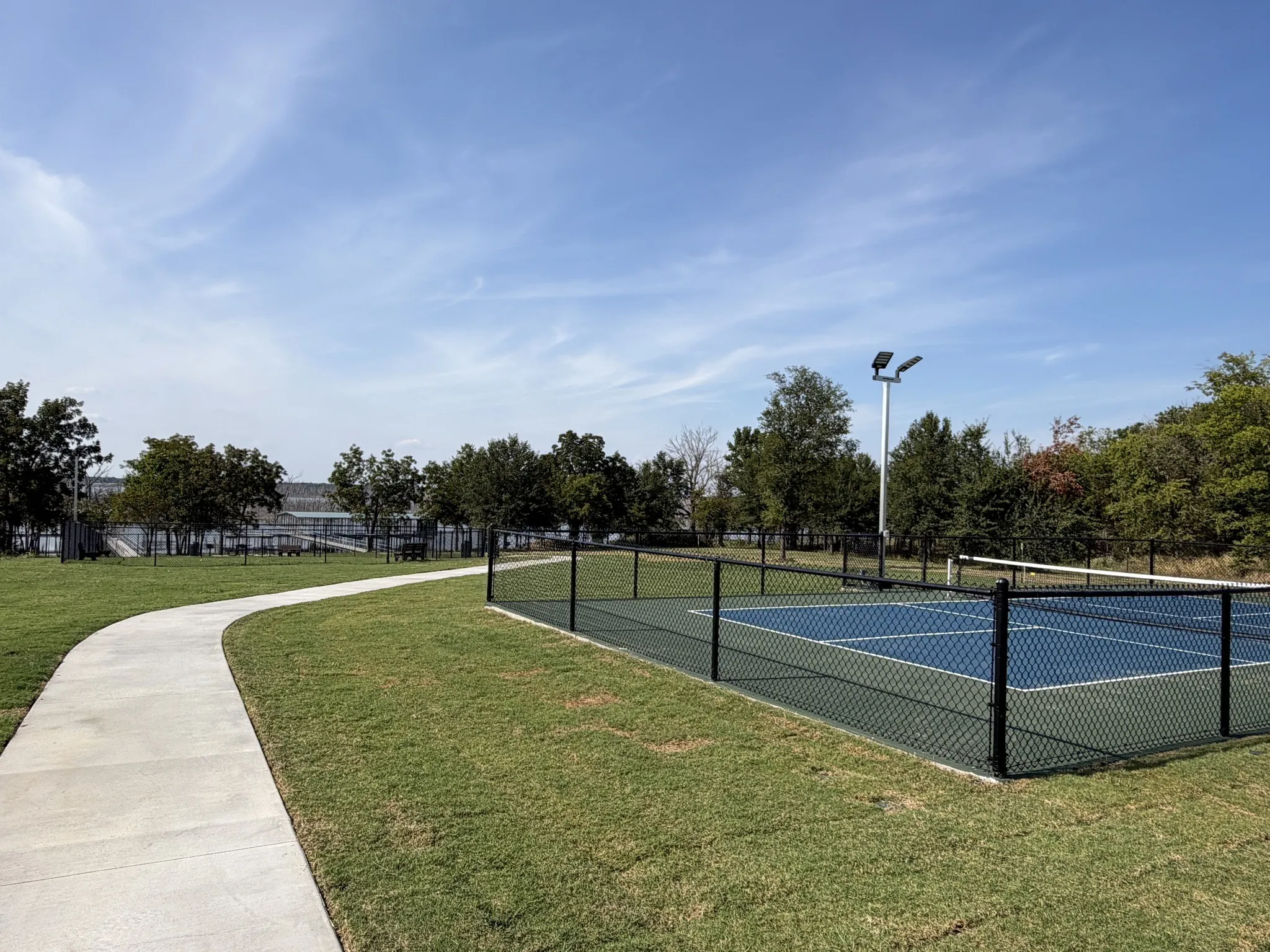 Pickleball court and walking path