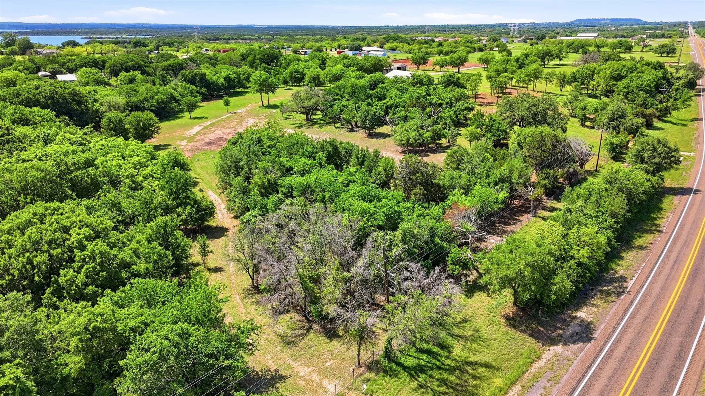 back pasture with wooded creek