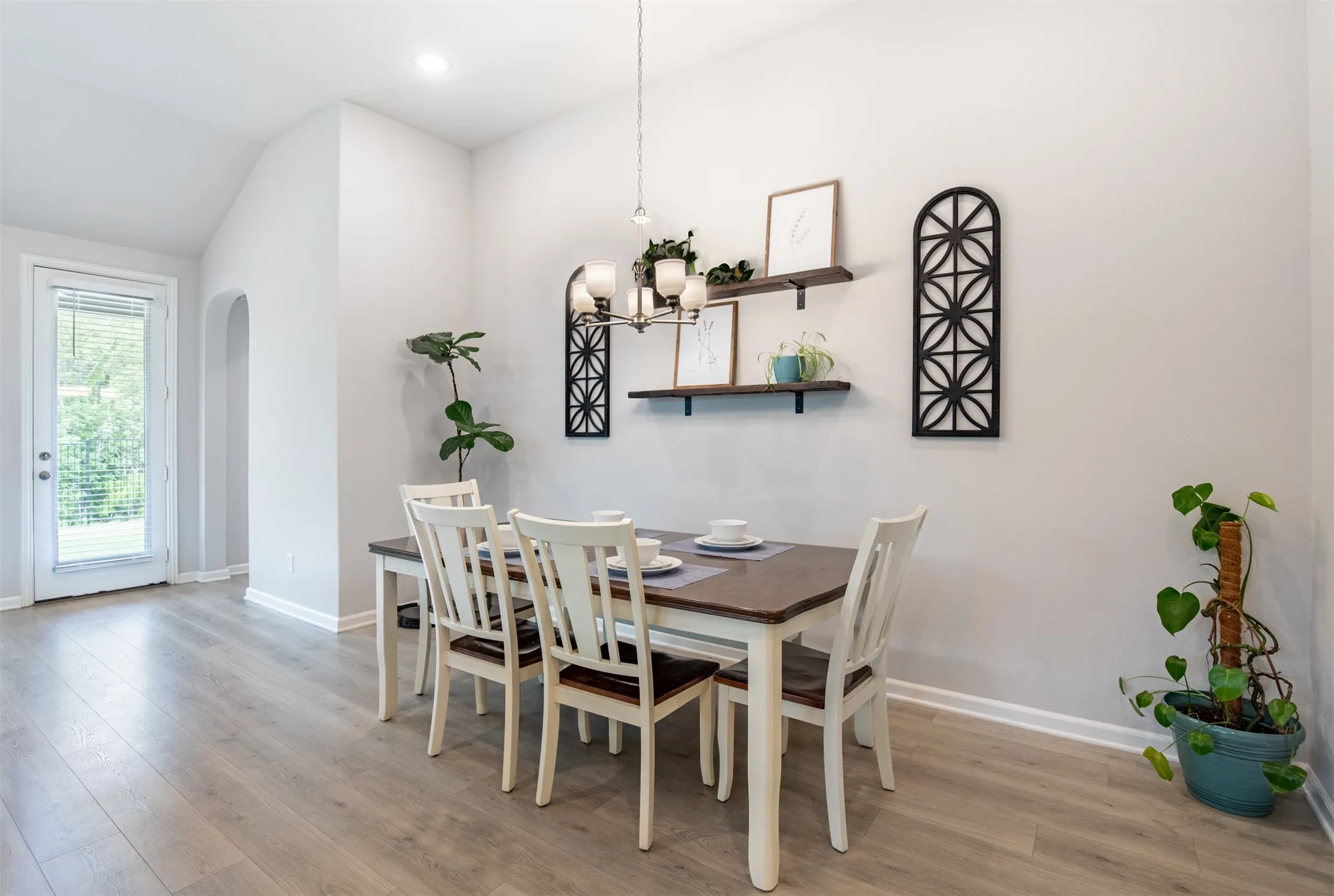 Open-concept dining room.