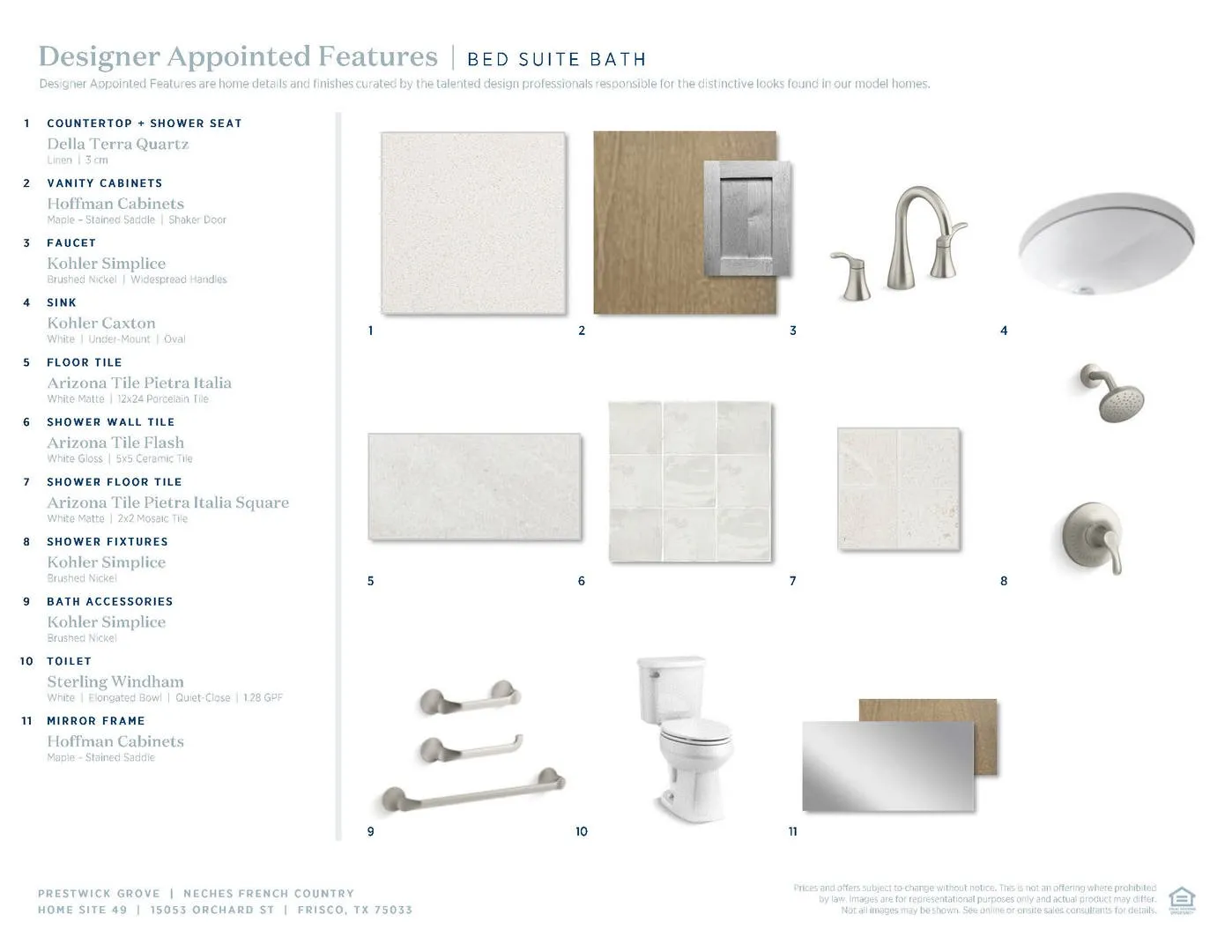 Neches French Country-Bed Suite Bath Selections