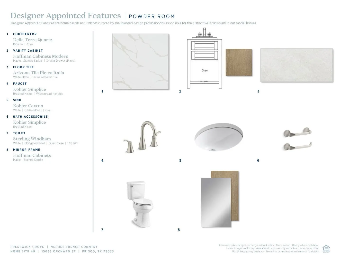 Neches French Country-Powder Room Selections