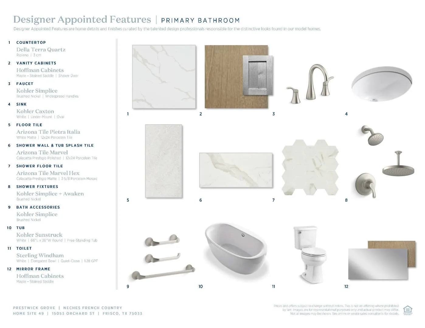 Neches French Country-Primary Bath Selections