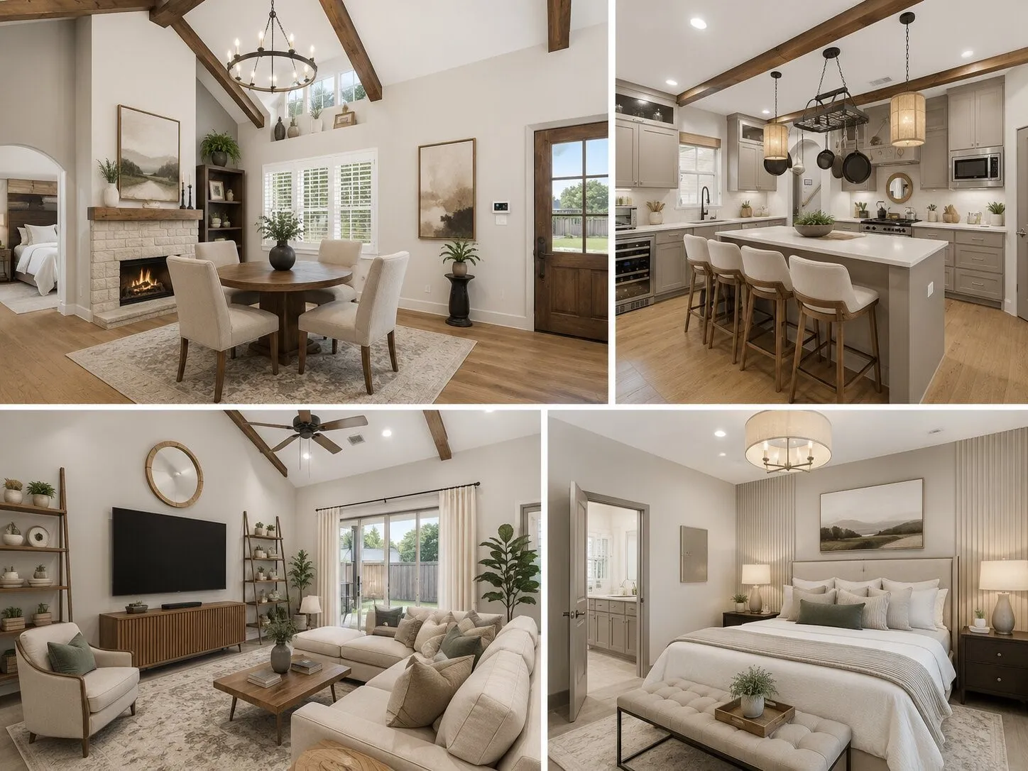 Renderings with Neutral Paint & Decor