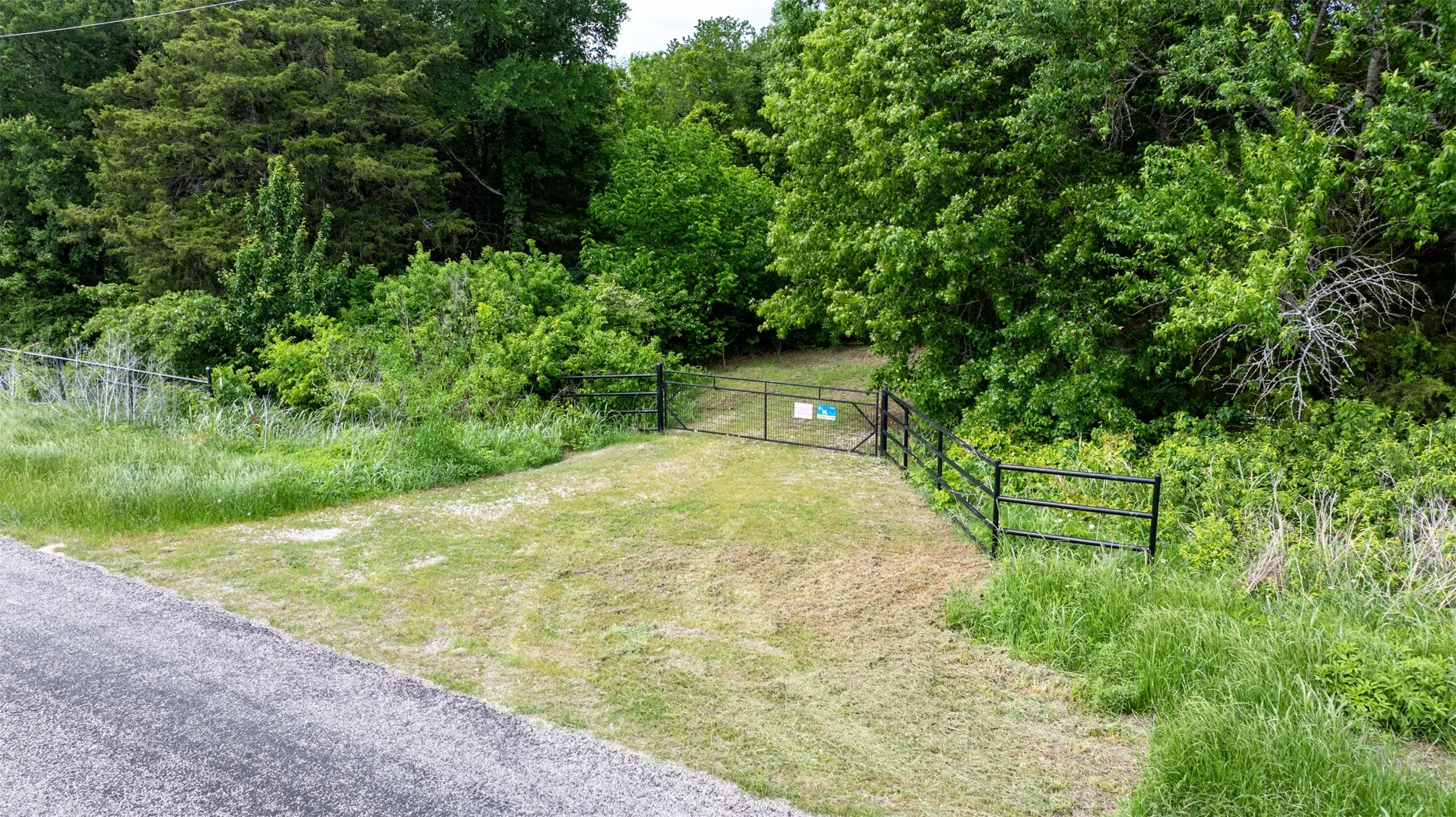 Gated entrance to property.
