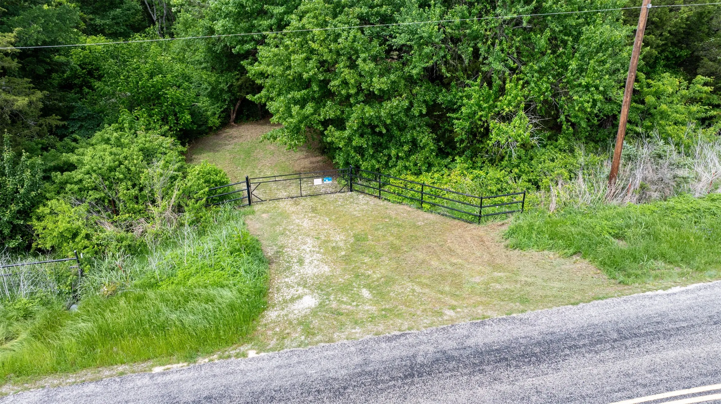 Gated entrance to property.