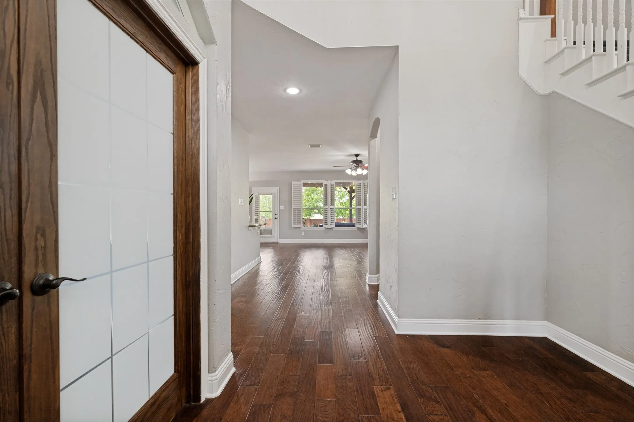 Delicious hardwood flooring is found throughout most of the downstairs.