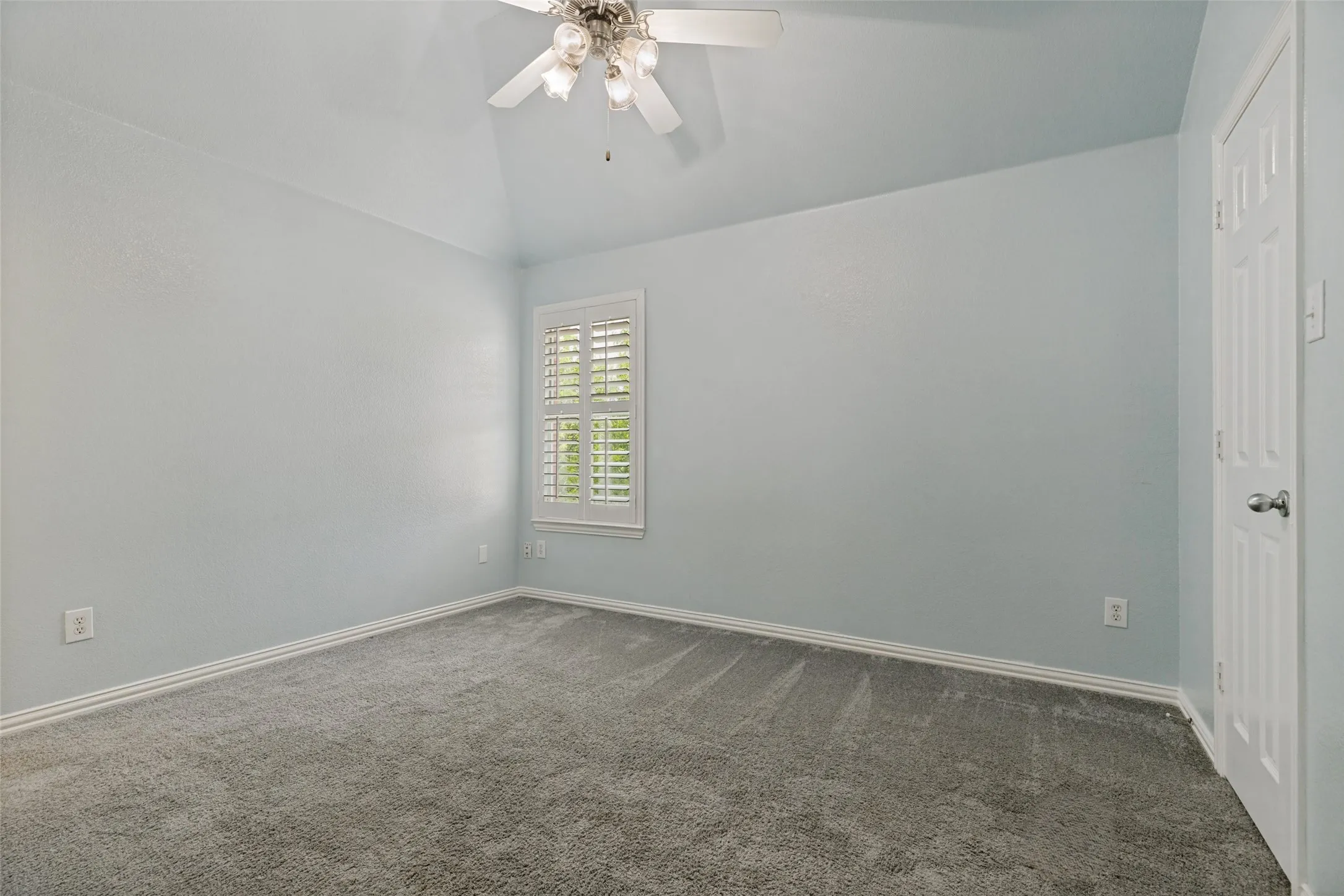 Each upstairs bedroom has ample closet space.