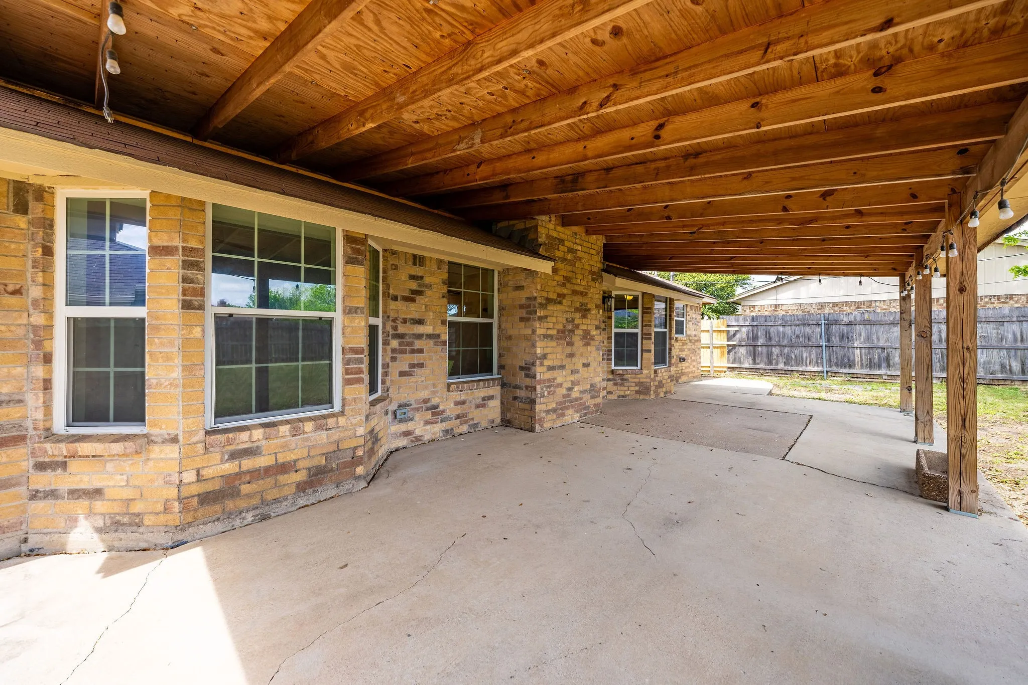 Large covered patio