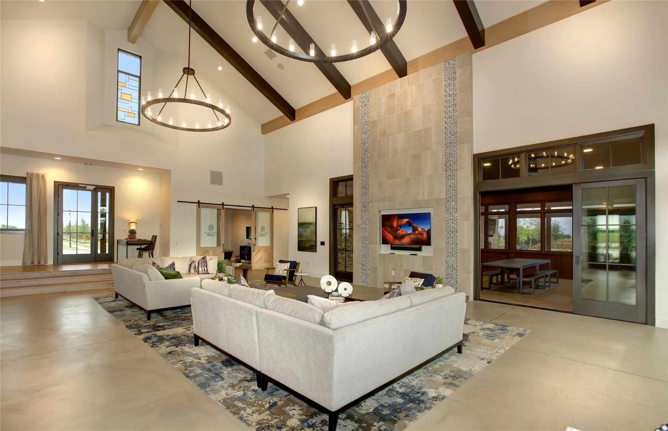 Indoor lounge space