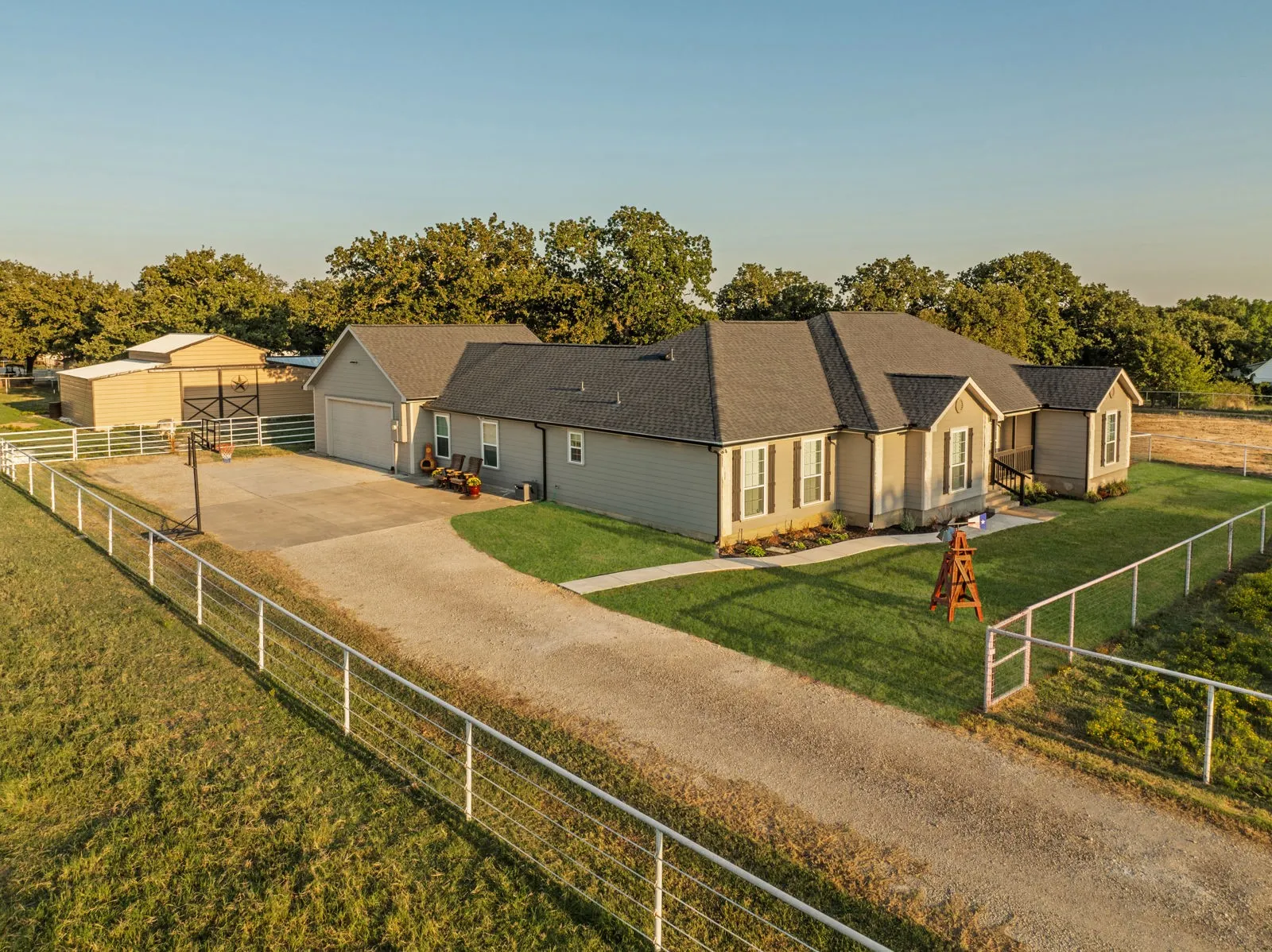 Welcome to your storybook country escape featuring 4 beds plus an office, 3 full baths and 3 living areas (one would make the perfect mother-in-law set up). 26x24 epoxy-finished garage has oversized 8 ft. door.