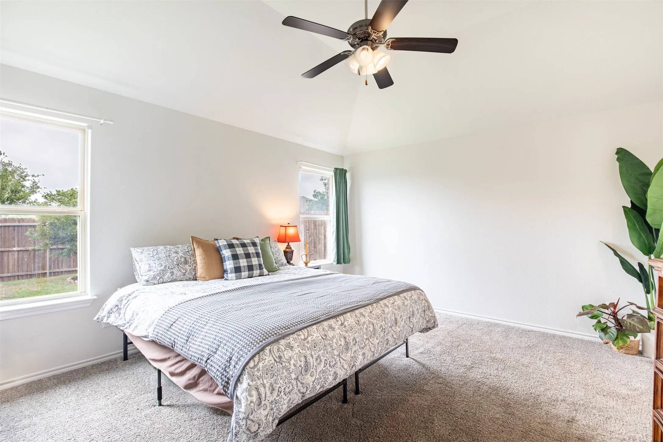 Large primary bedroom. Lots of natural light!