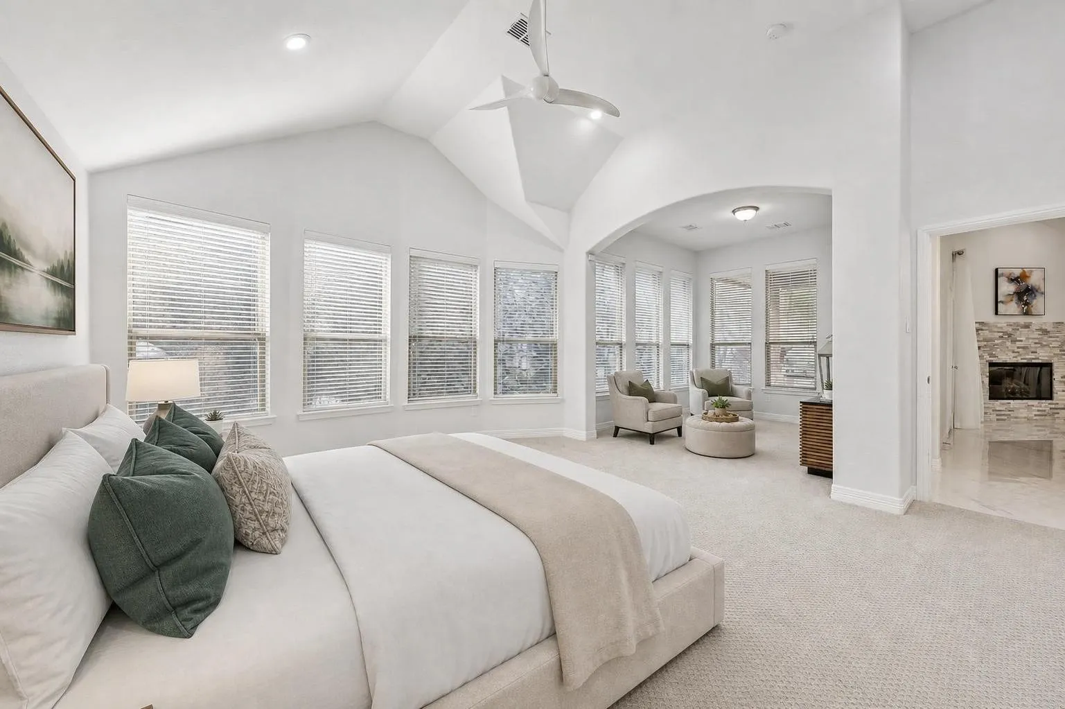 A calm, spacious retreat tucked away from the secondary bedrooms.