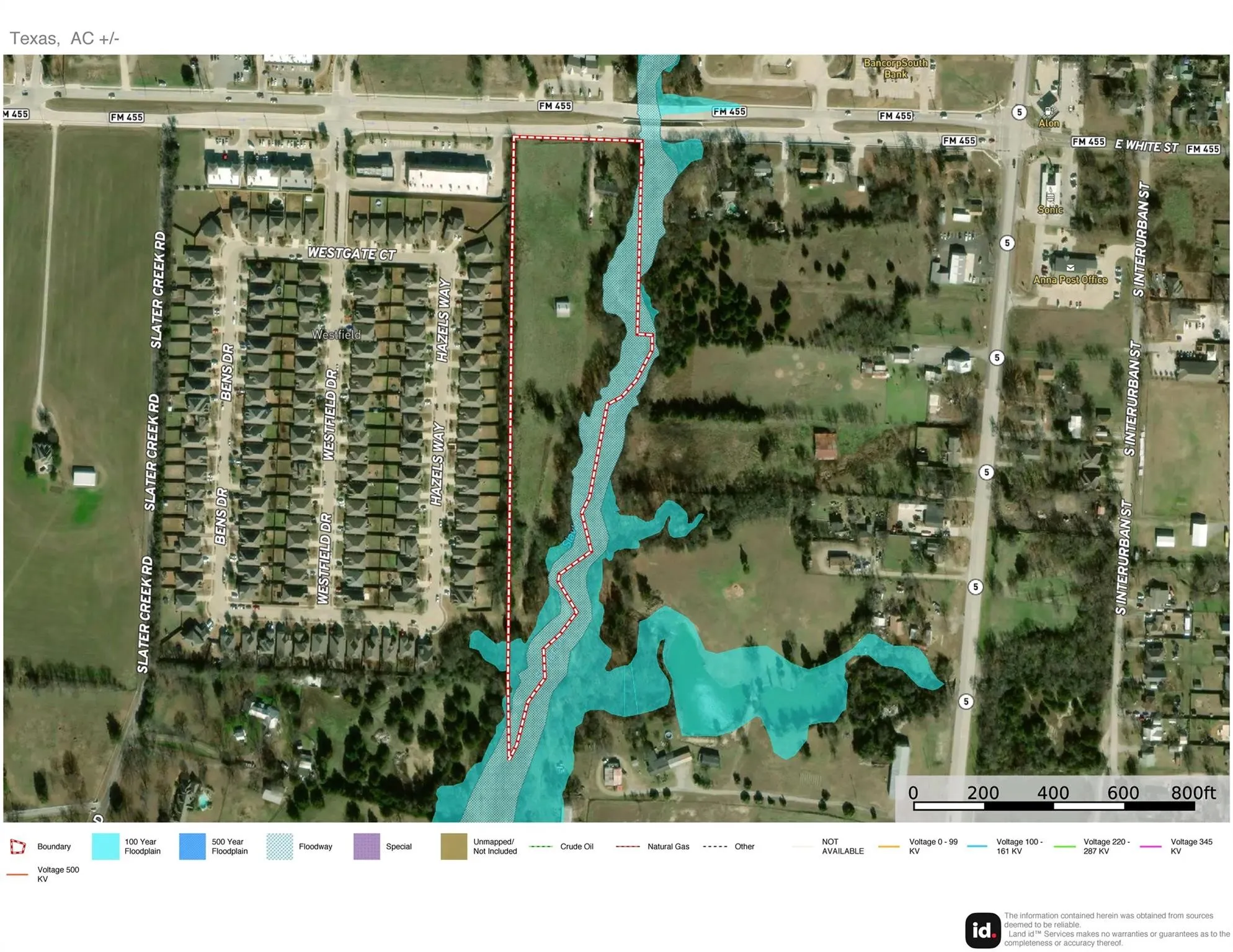 Property Survey Map. Illustrating the property boundary, surrounding infrastructure, and flood zone designations