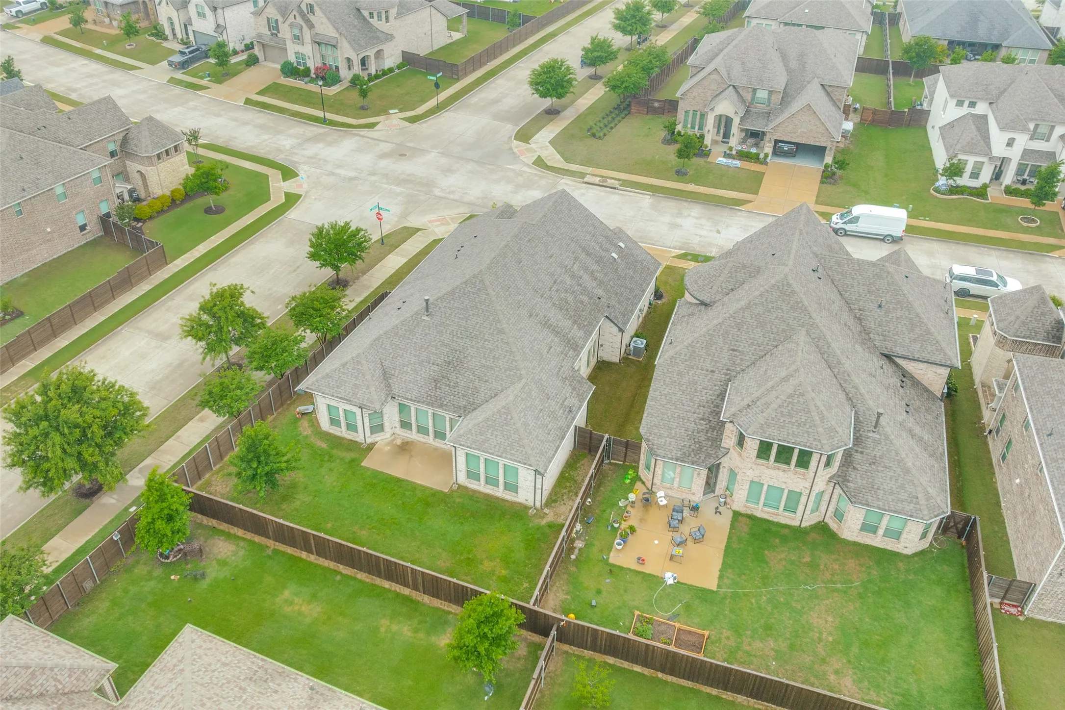 A great corner lot, and the HOA takes care of landscaping on sidewalk side.