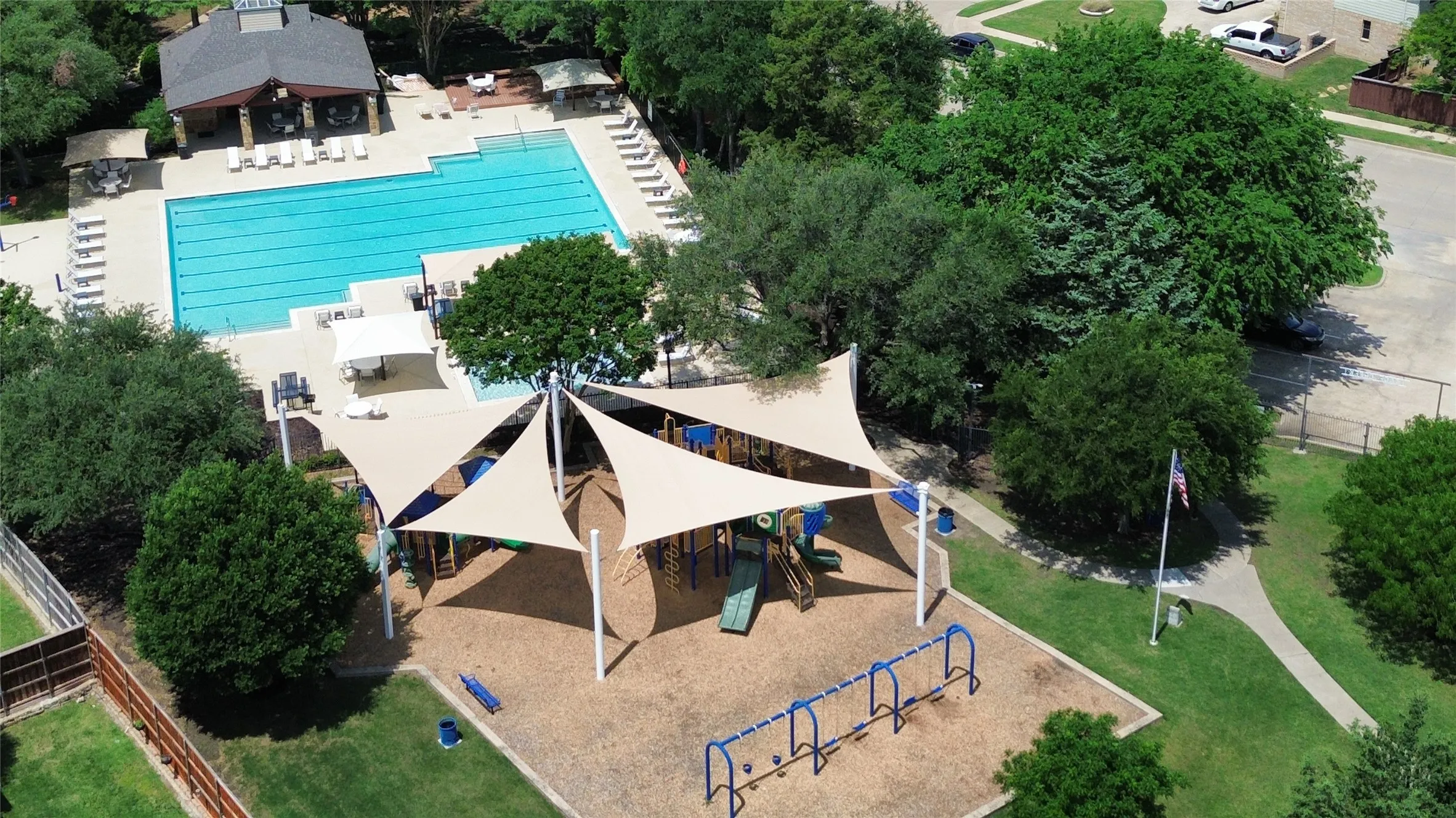 Playground and community pool