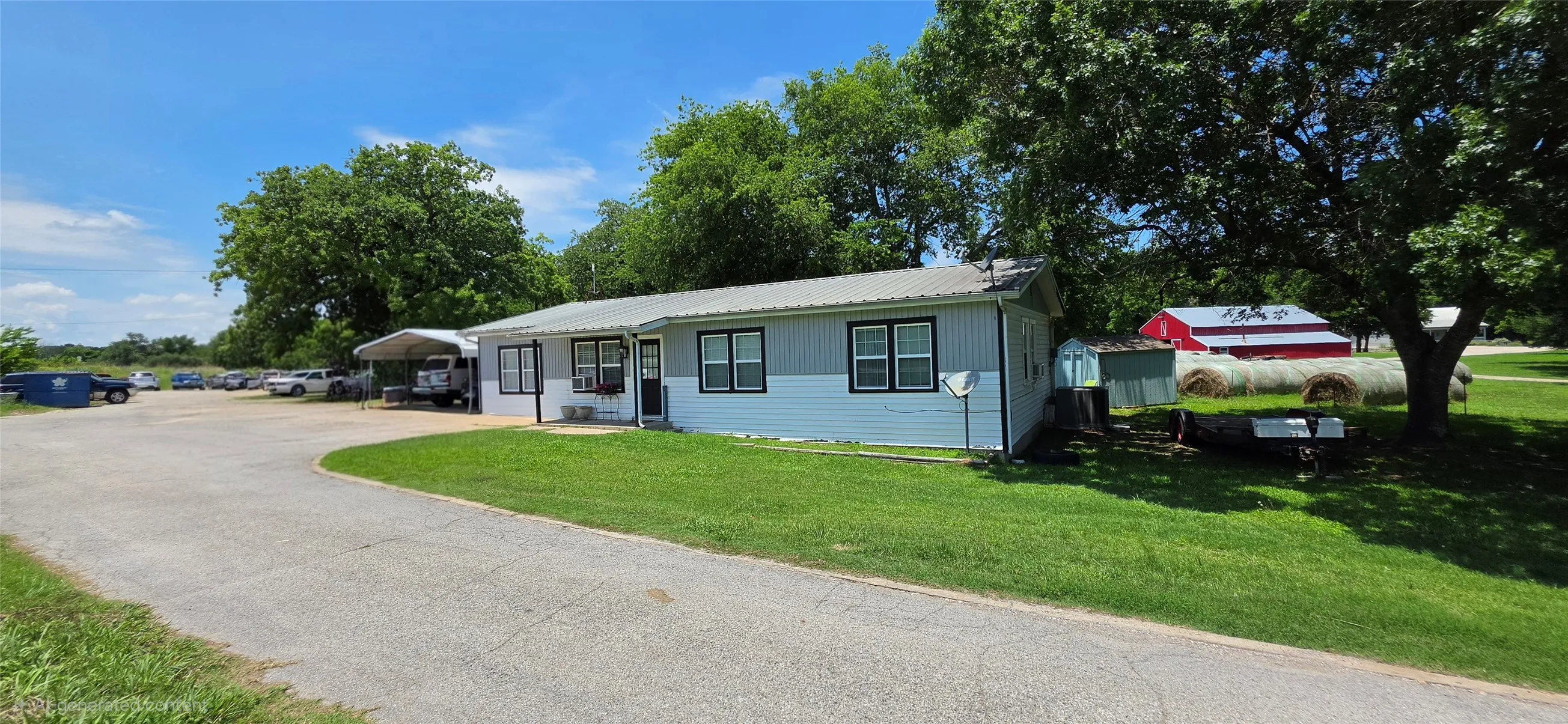 Home has carport for additional covered parking.