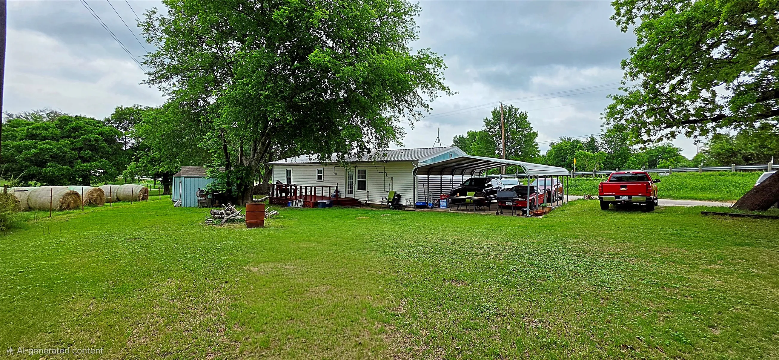 Large back yard. Plenty of room to expand the shop or parking