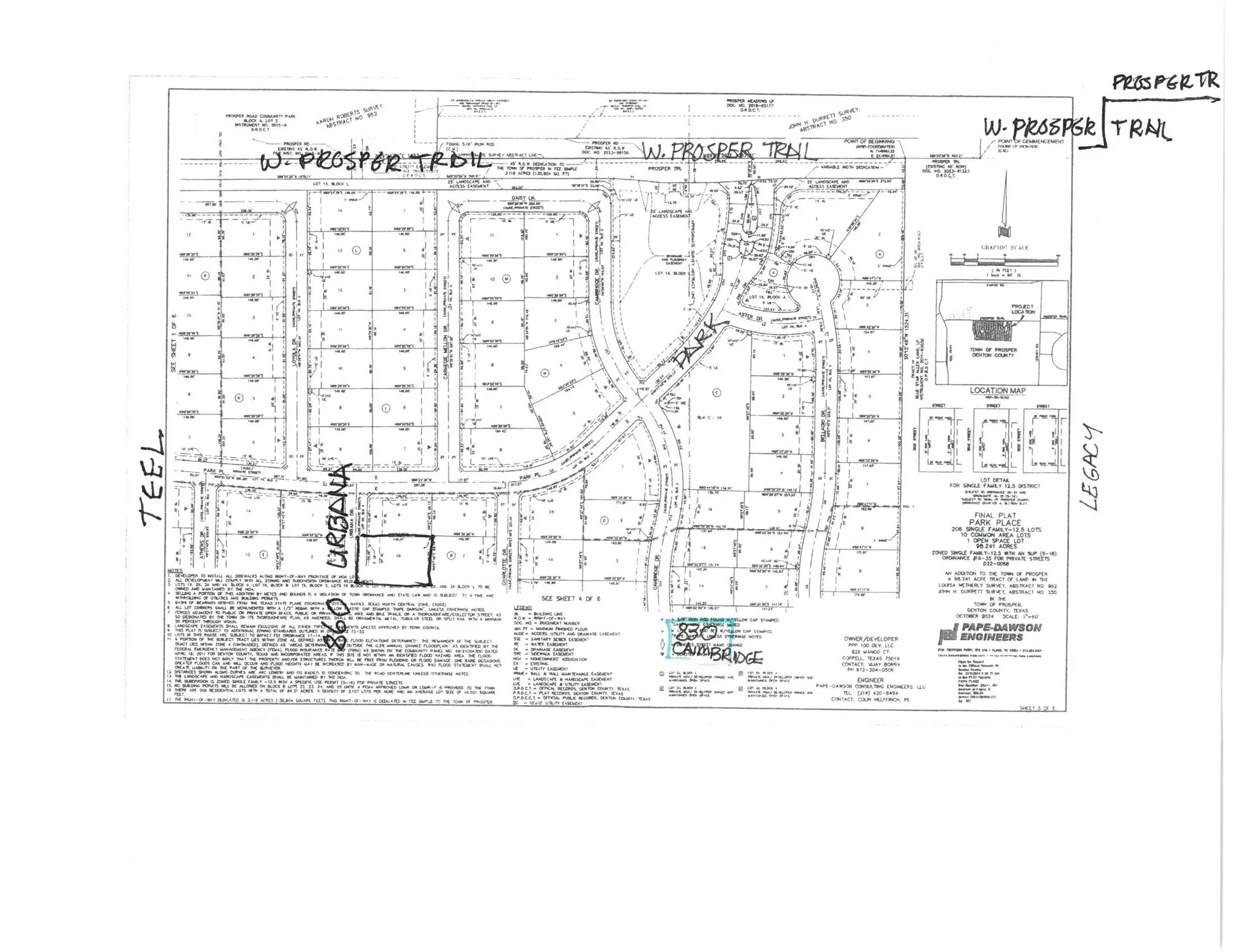 Map of parcels
