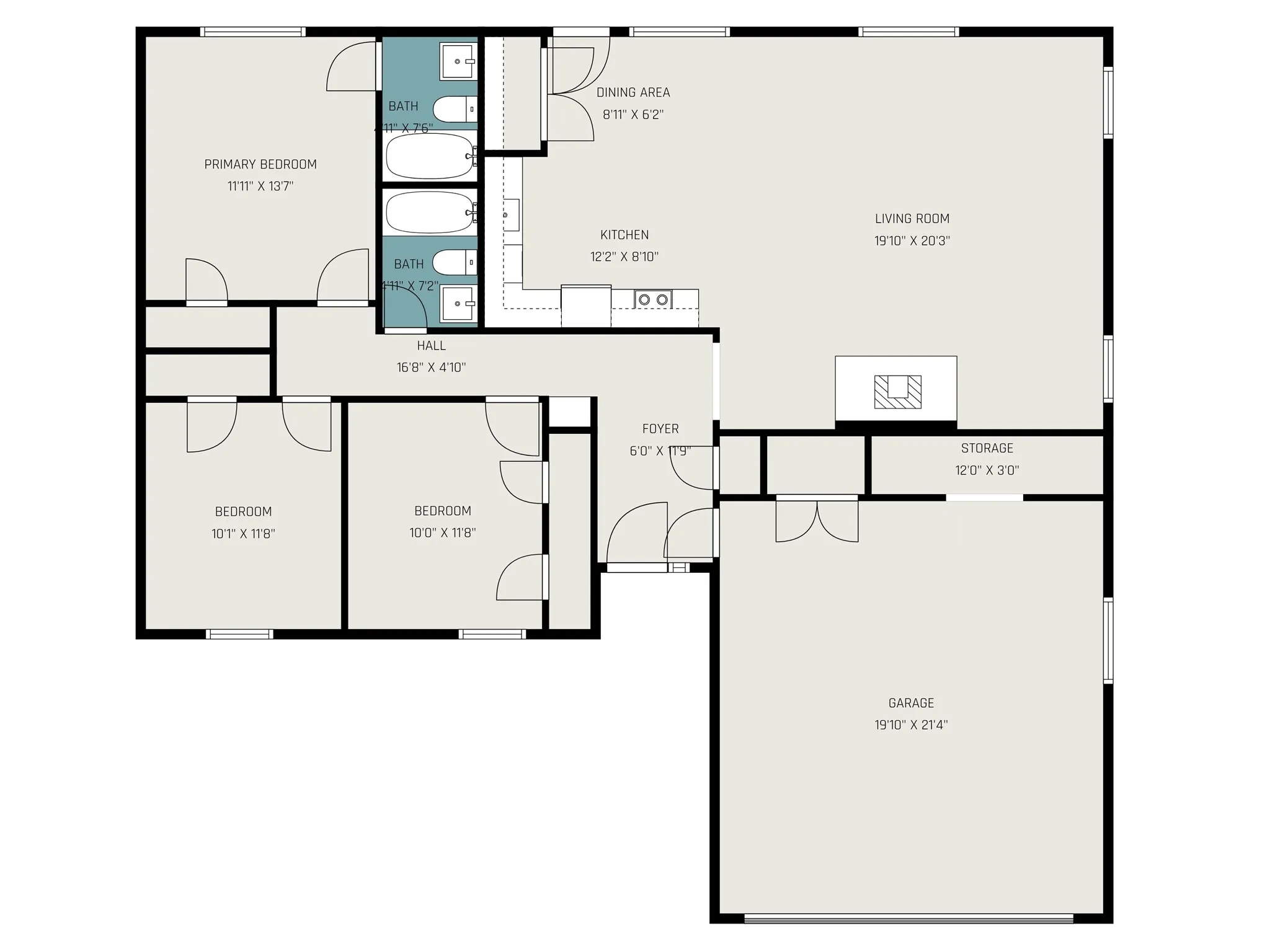 Floor plan illustrating layout and room flow