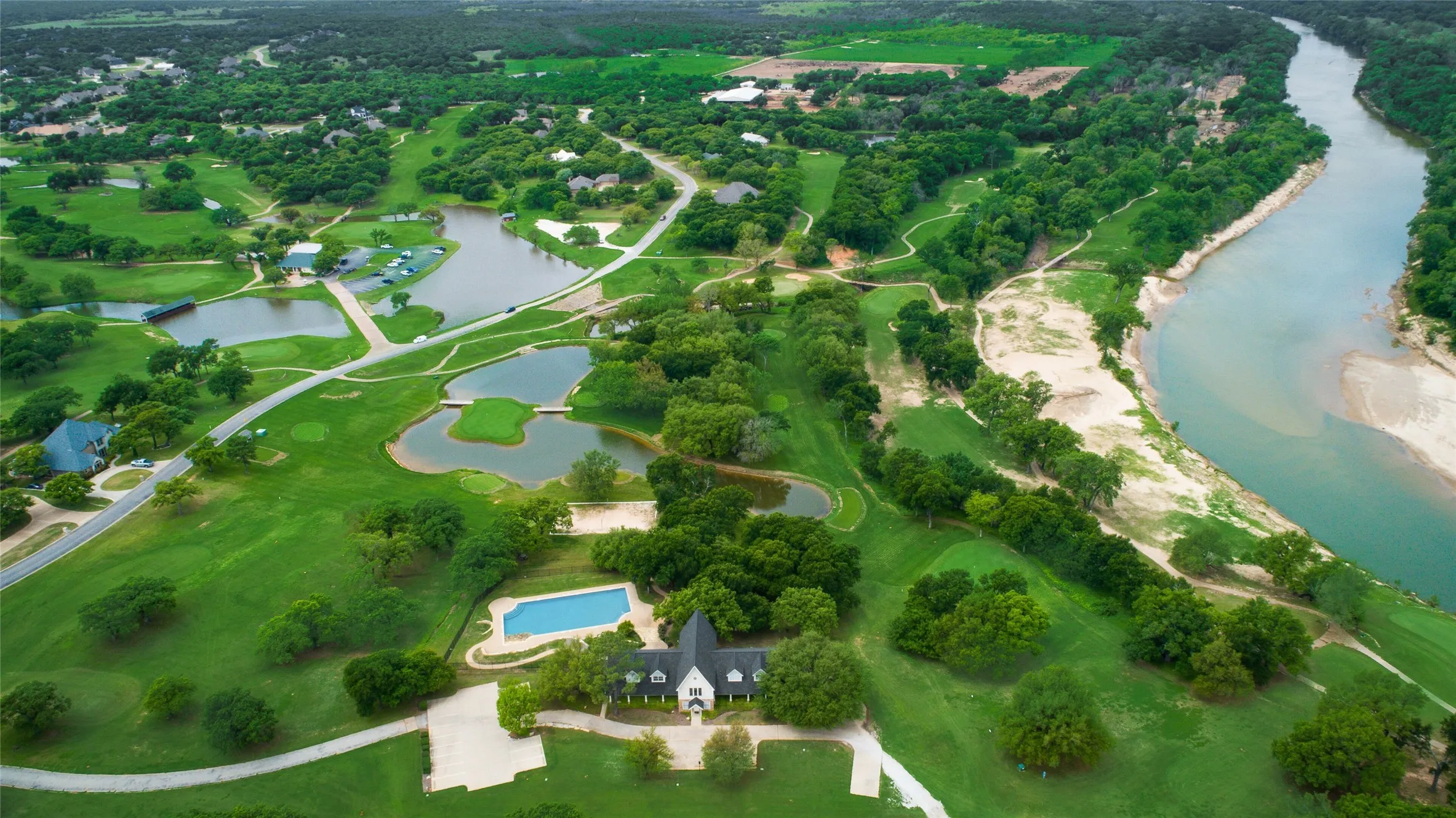 Amenity Center and Pool along the Brazos River