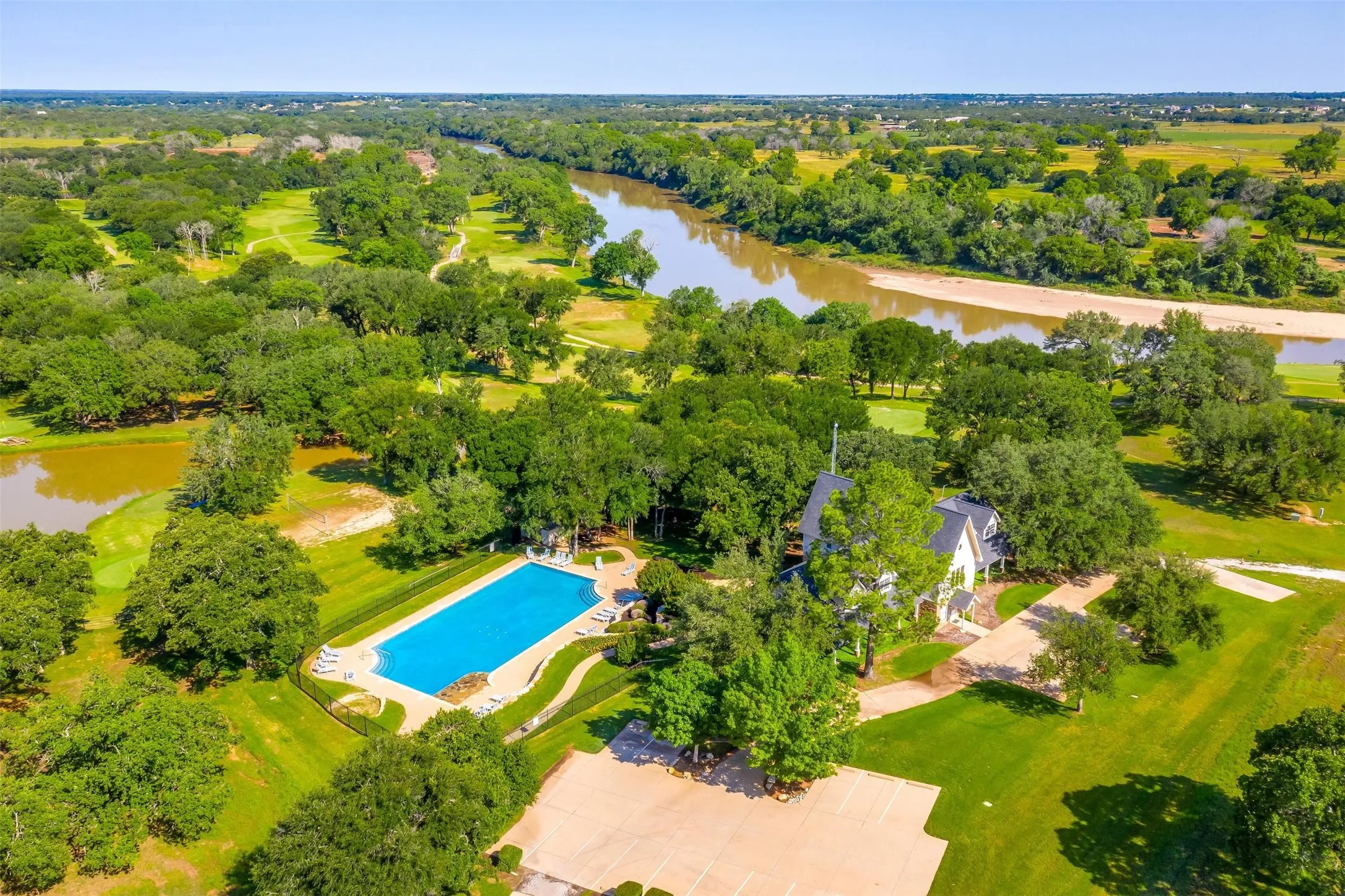 Amenity Center and Pool along the Brazos River