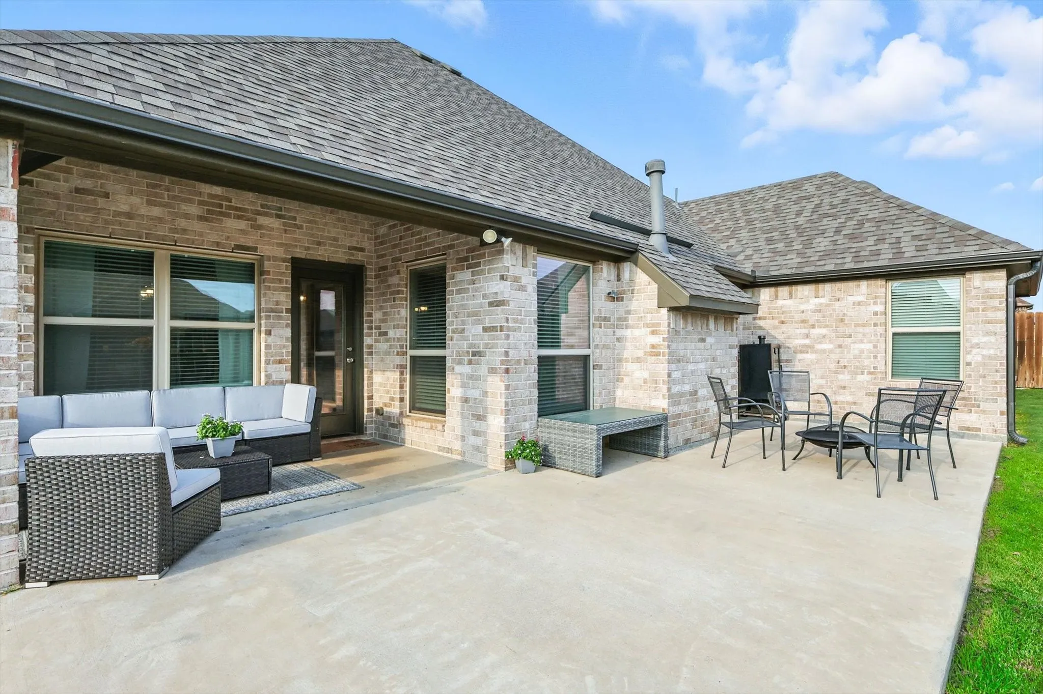 Extended patio.