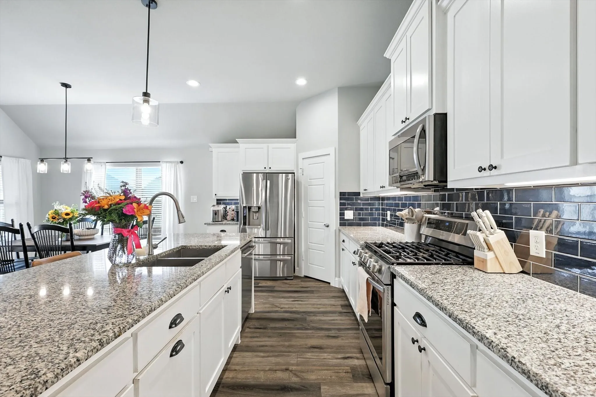 Tons of cabinets and walk in pantry.