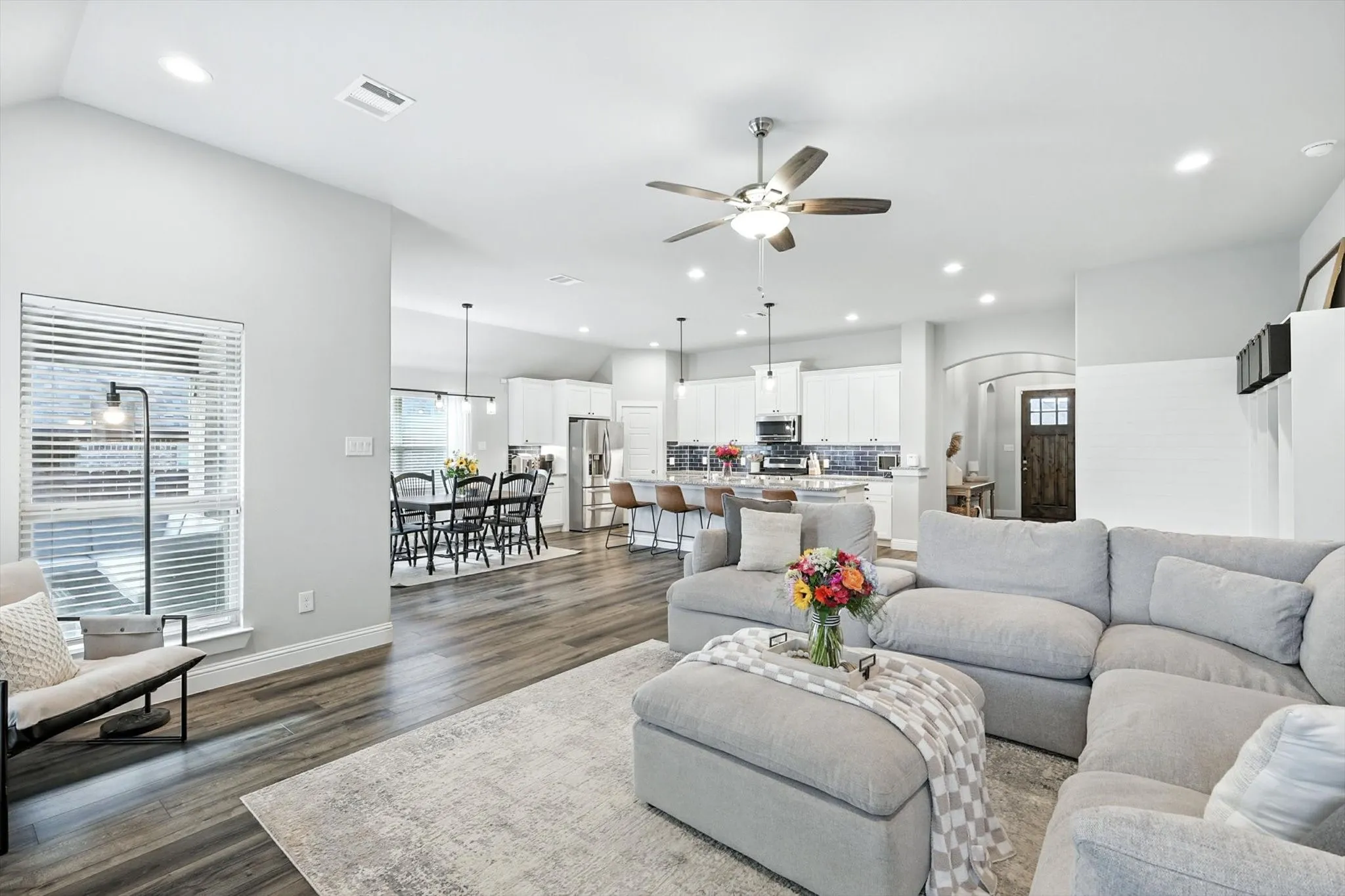 Family room, open to kitchen, perfect for families and entertaining.