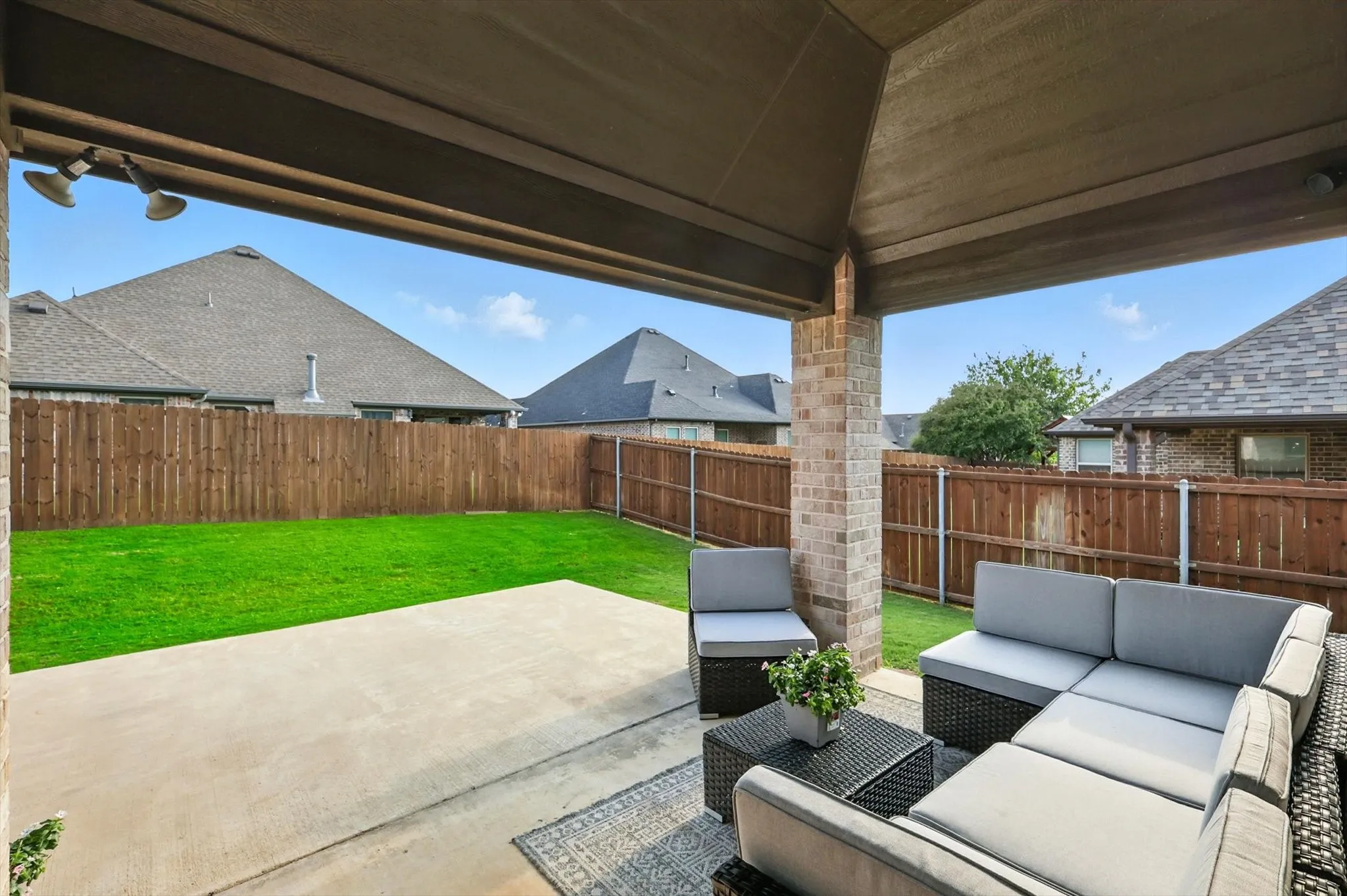 Large back patio