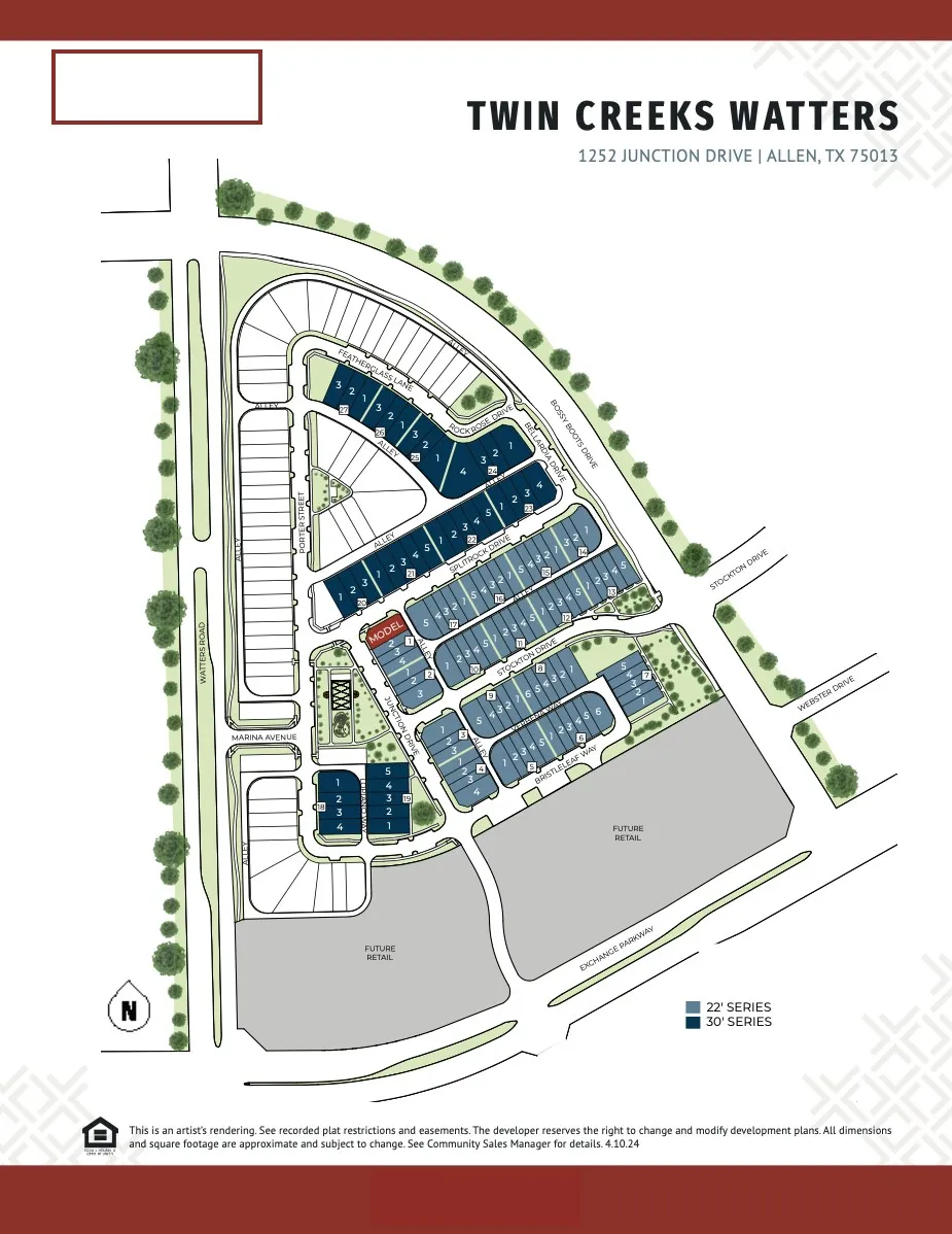 Located in the heart of Allen, Twin Creeks Watters offers something for everyone in the family!