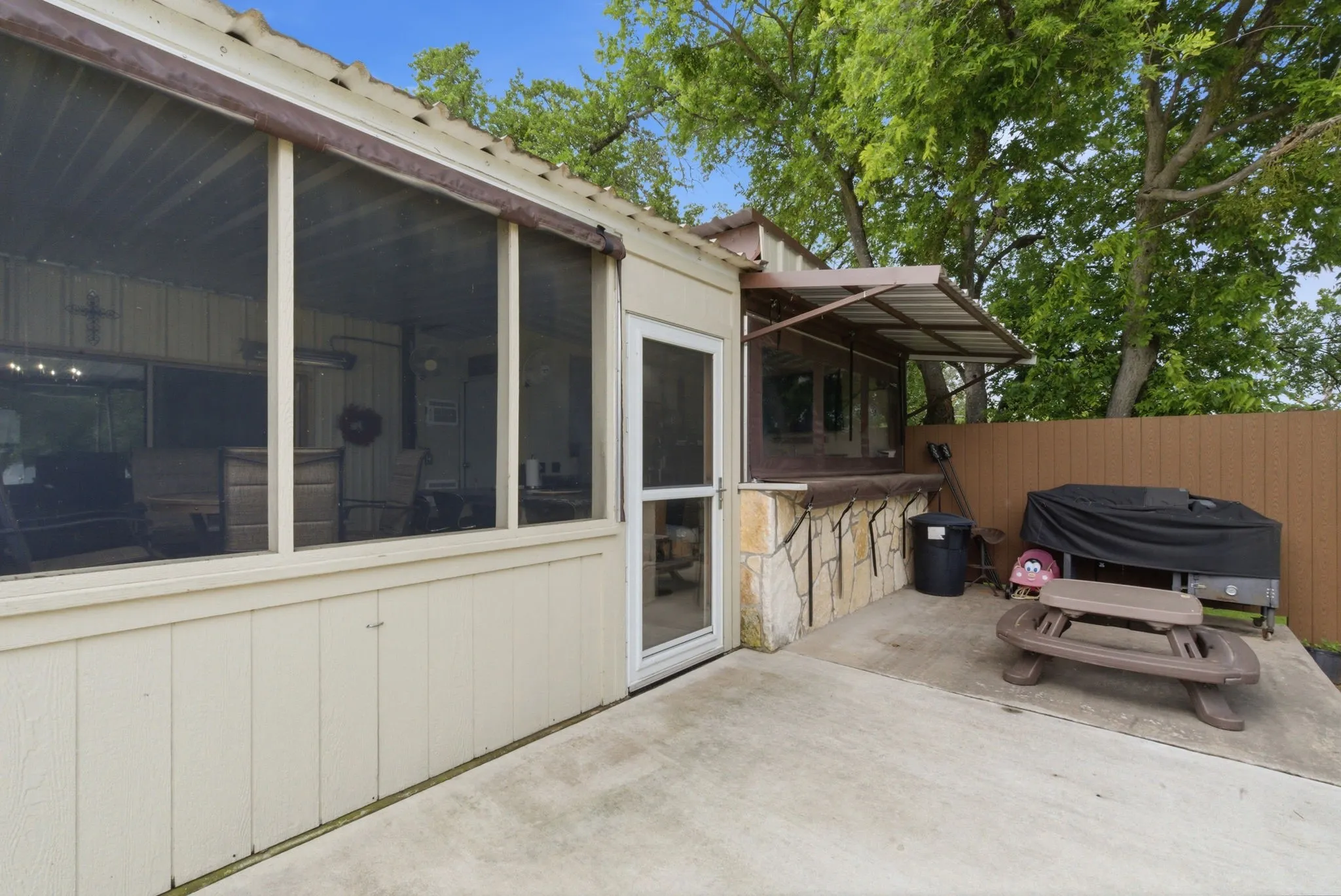 Enclosed Porch for Outdoor Kitchen