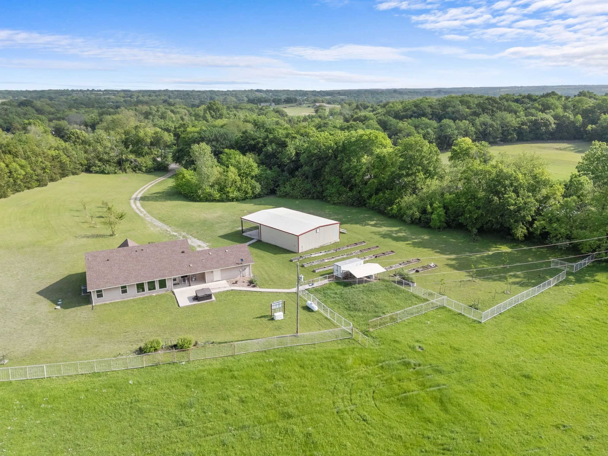 Aerial view back of home