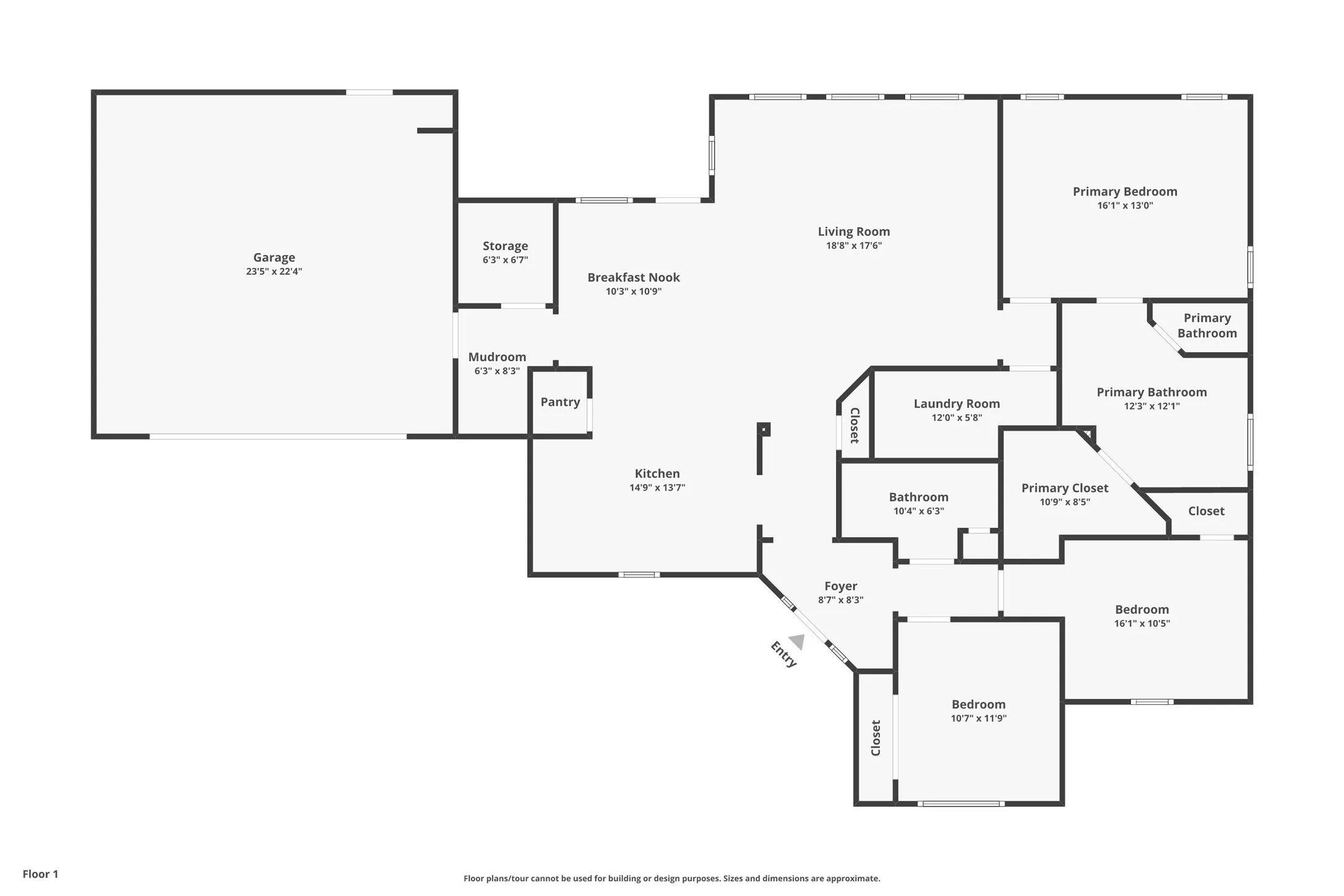 Floor Plan w/Oversized Garage