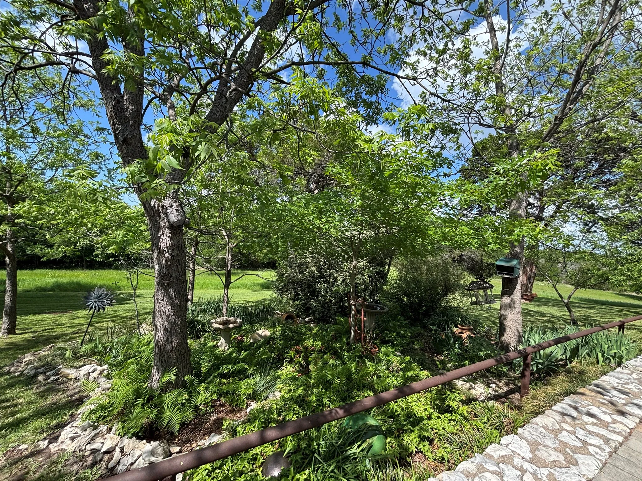Lucious green space surrounds the entire property
