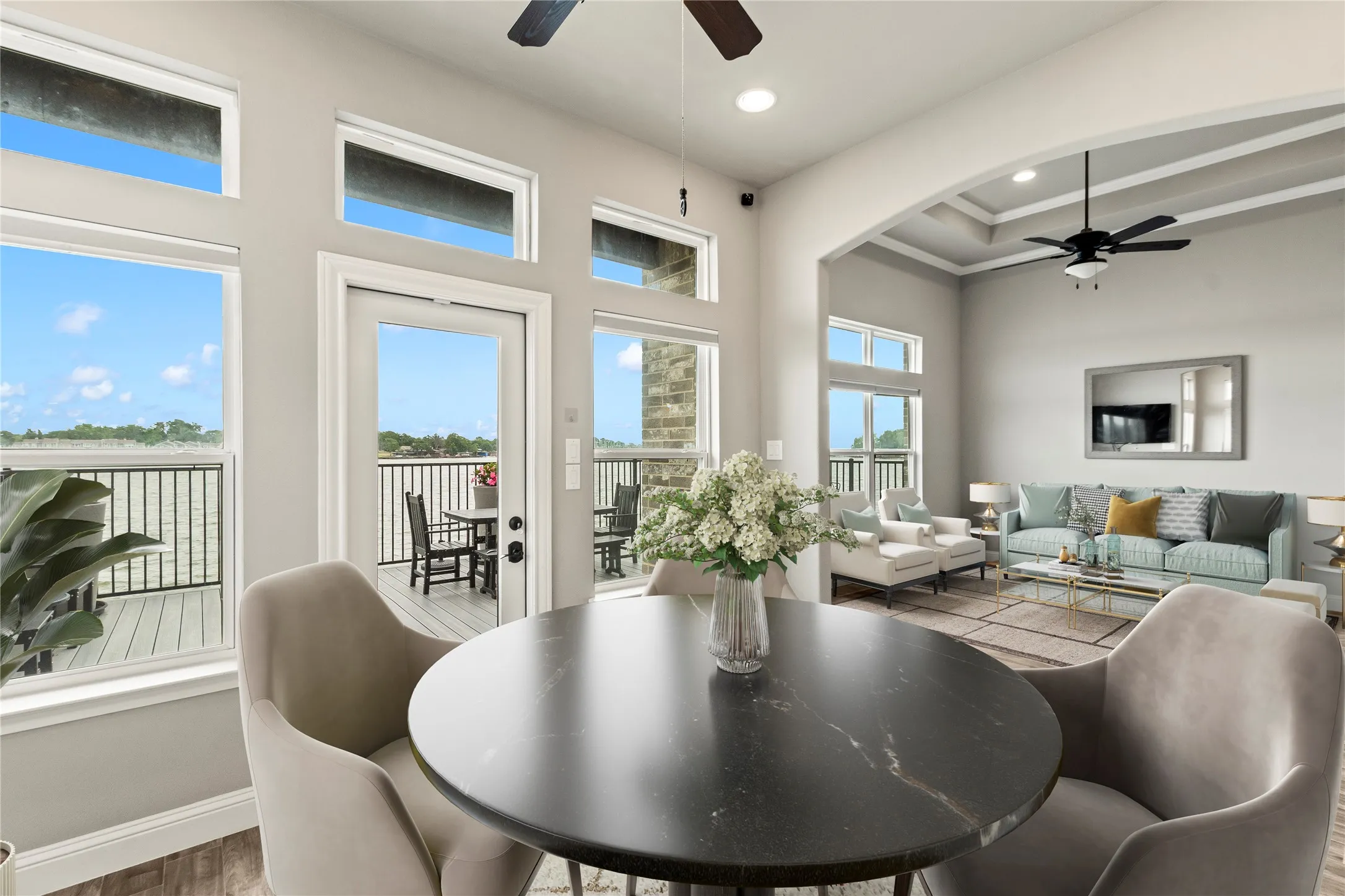 Staged Photo* Dining and living areas