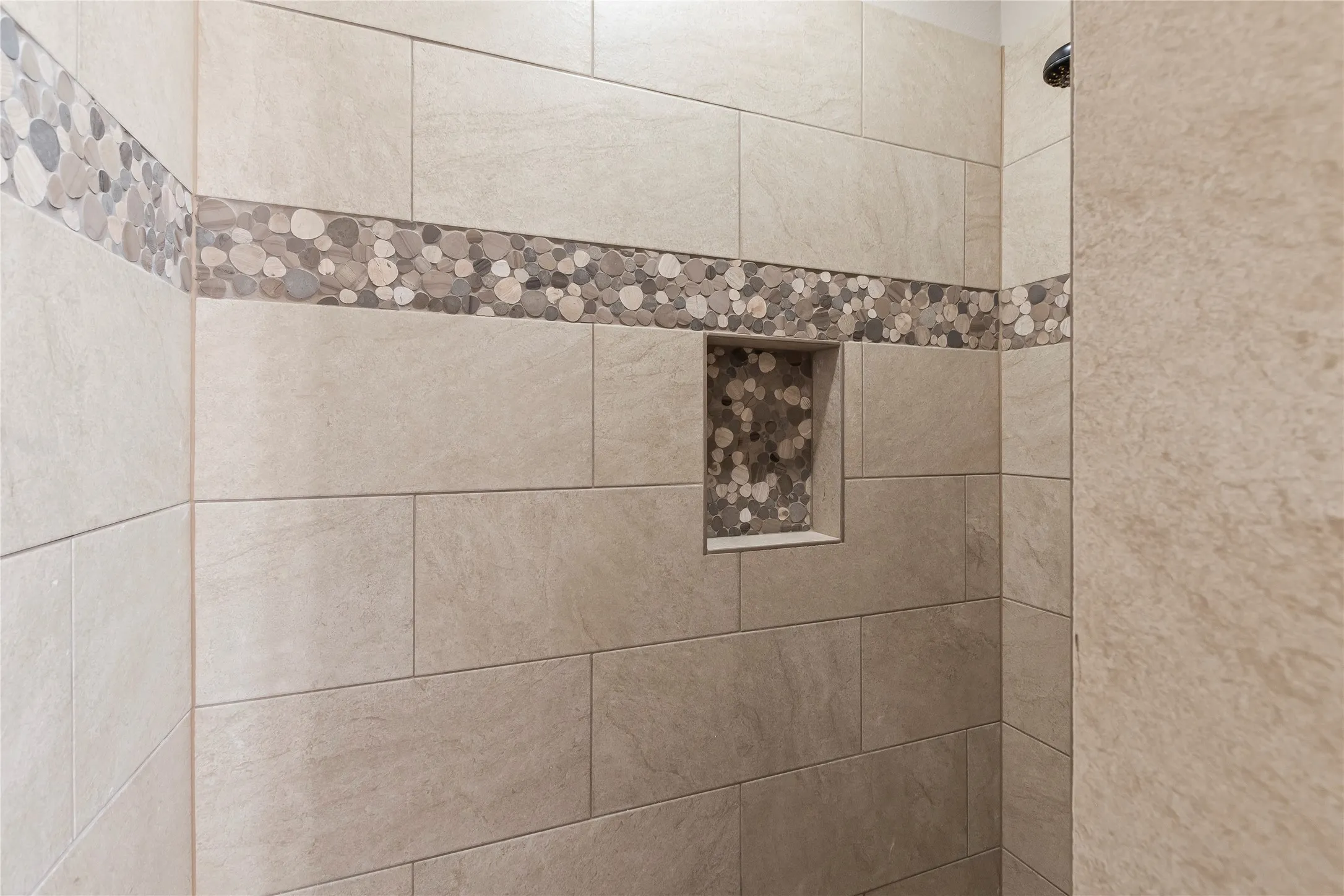 Upstairs ensuite bath for bedroom 3 with Lovely and spacious walk in shower