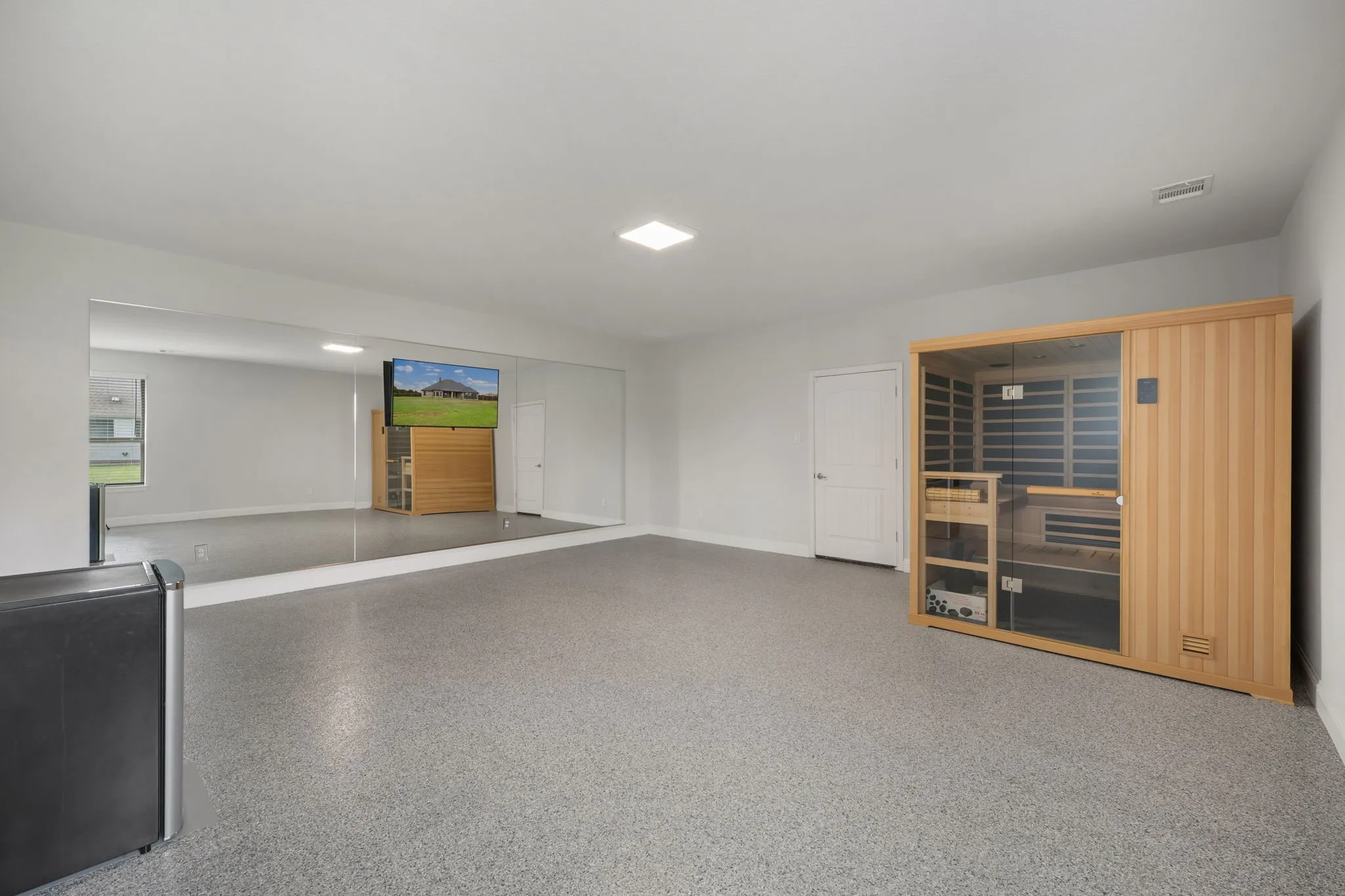 Large gym can be used as another living space!