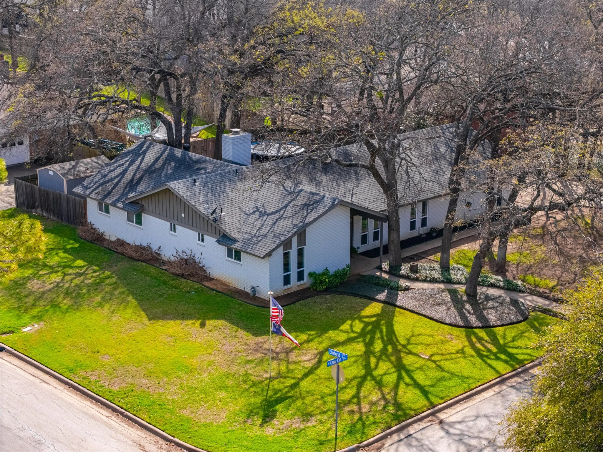 Oversized corner lot with great trees!